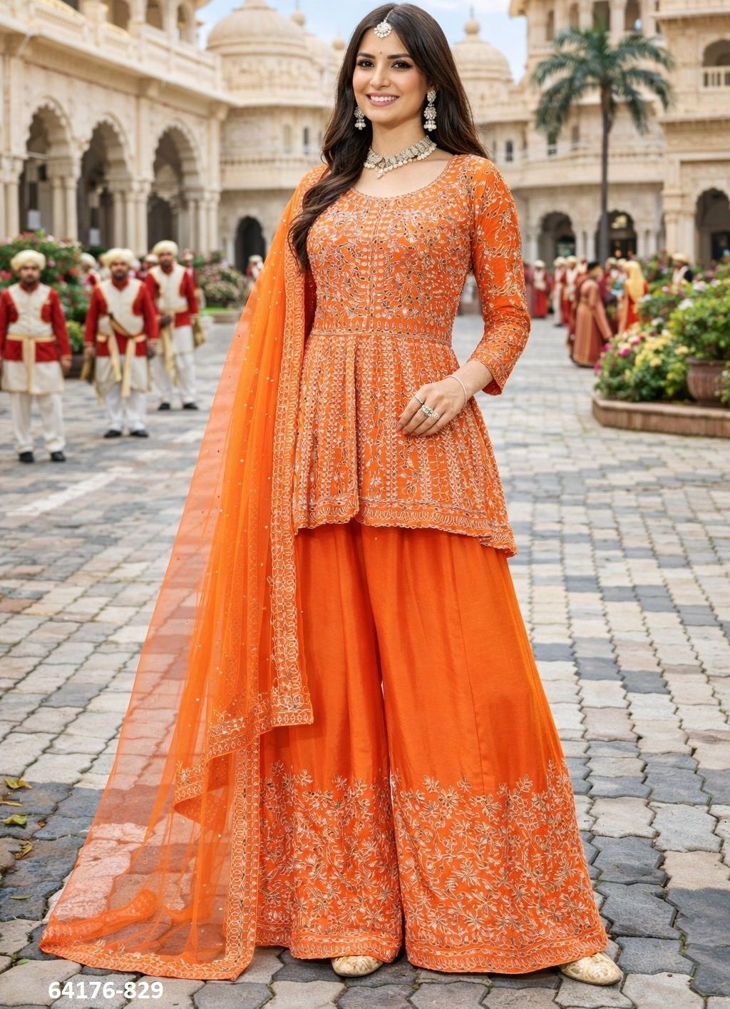 MIRROR - Catalog # 64176 (Set of 3 Readymade Salwar Suits) MIRROR - Catalog # 64176 (Set of 3 Readymade Salwar Suits)