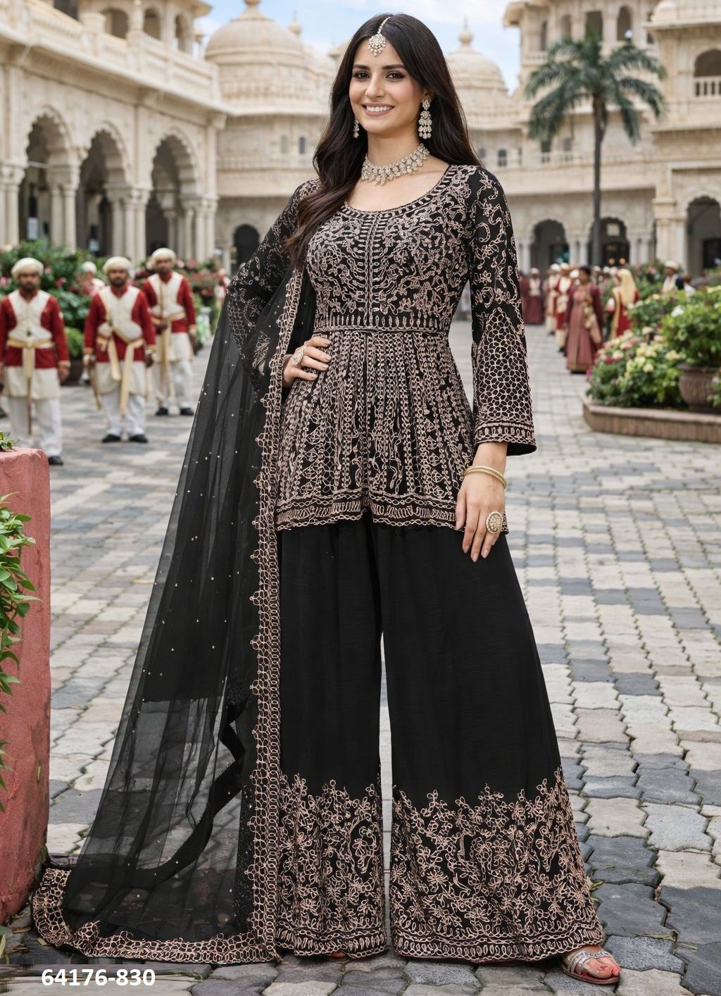 MIRROR - Catalog # 64176 (Set of 3 Readymade Salwar Suits) MIRROR - Catalog # 64176 (Set of 3 Readymade Salwar Suits)