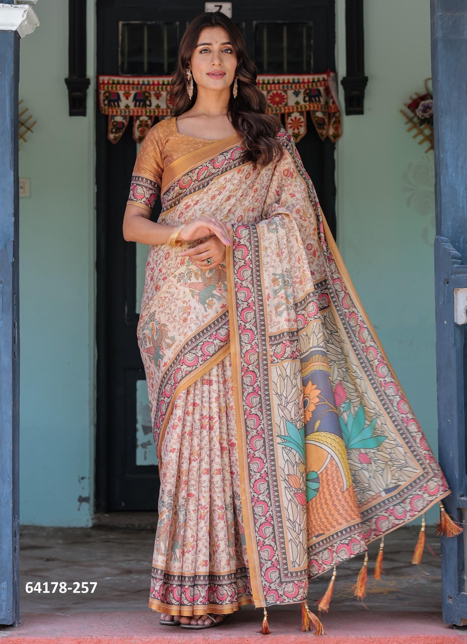 HANDLOOM COTTON SERIES 256 - Catalog # 64178 (Set of 10 Sarees)
