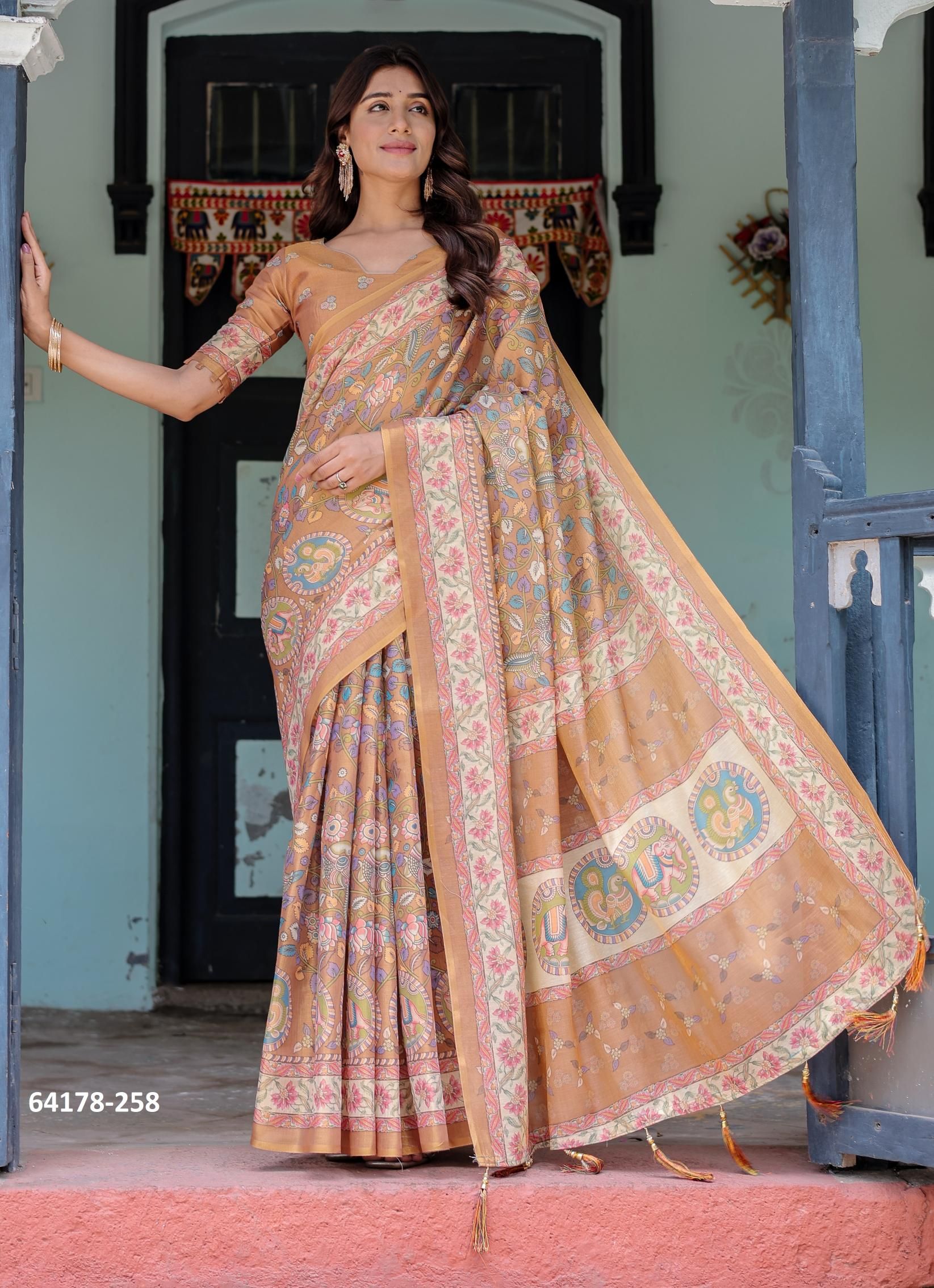 HANDLOOM COTTON SERIES 256 - Catalog # 64178 (Set of 10 Sarees)