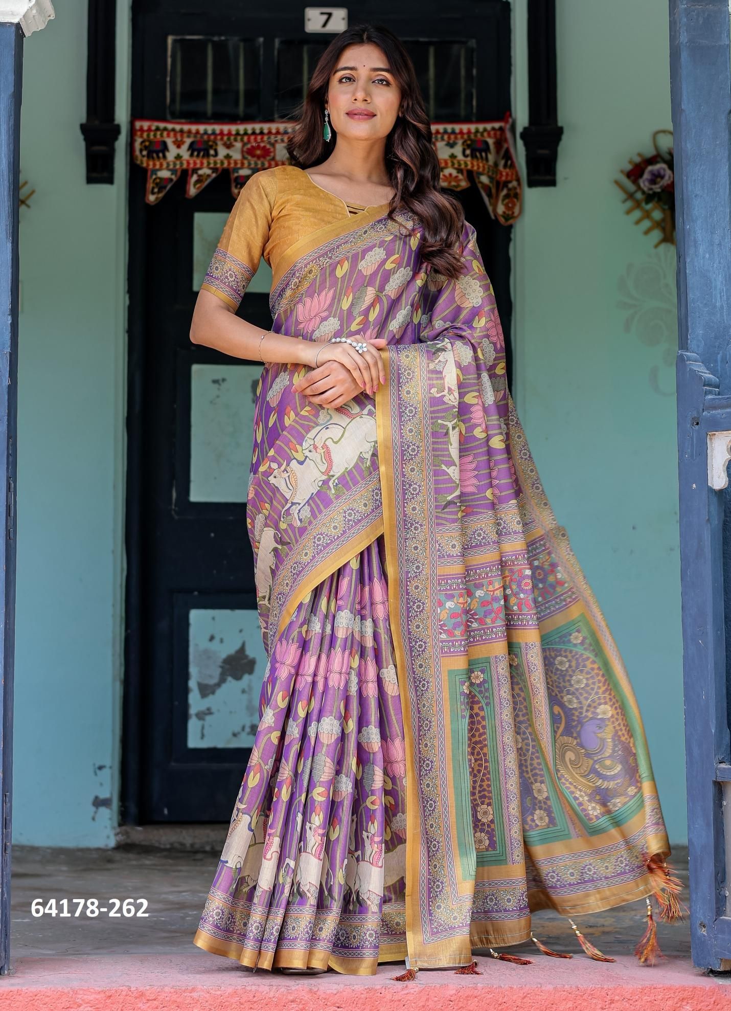HANDLOOM COTTON SERIES 256 - Catalog # 64178 (Set of 10 Sarees)