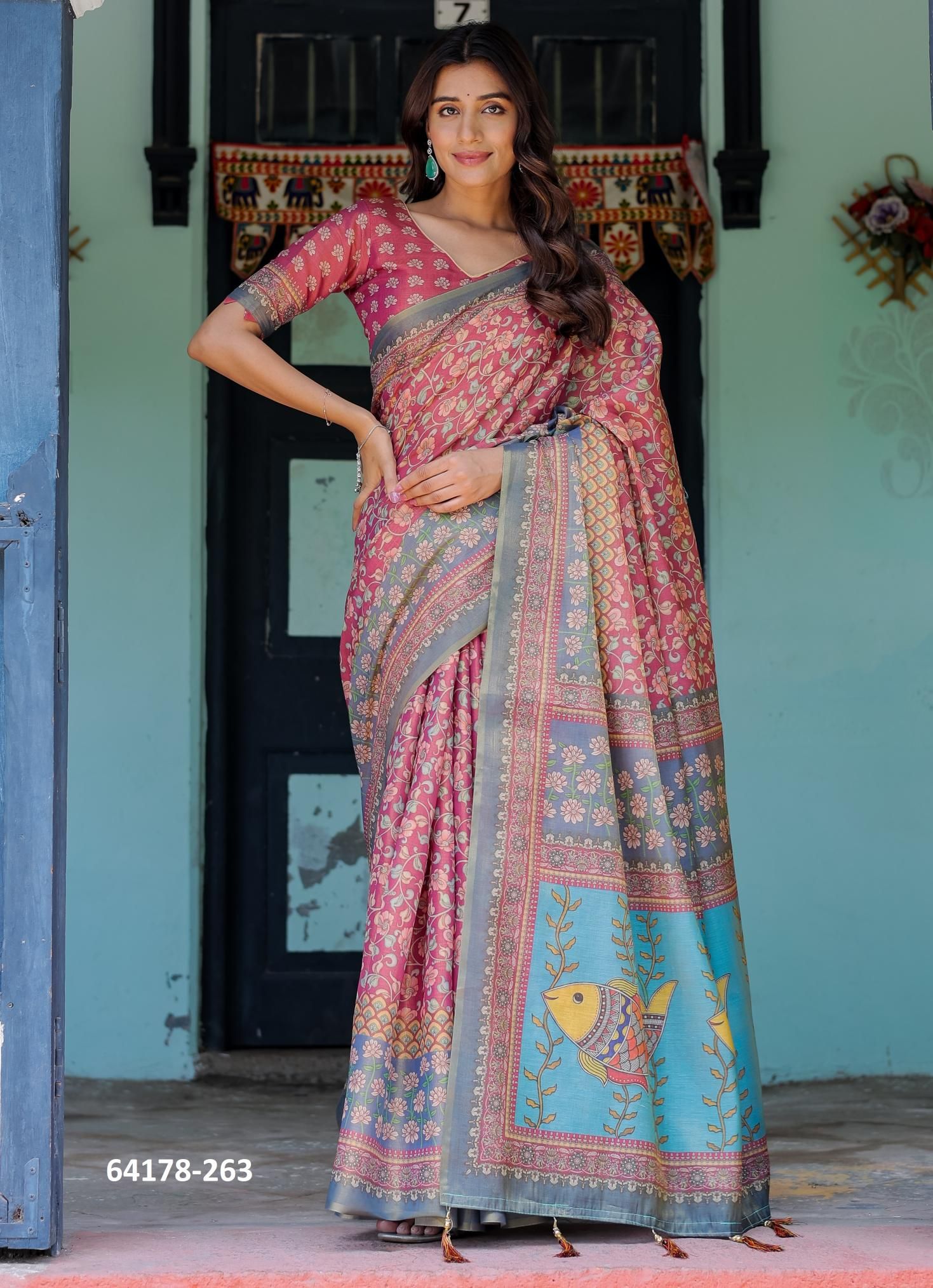 HANDLOOM COTTON SERIES 256 - Catalog # 64178 (Set of 10 Sarees)