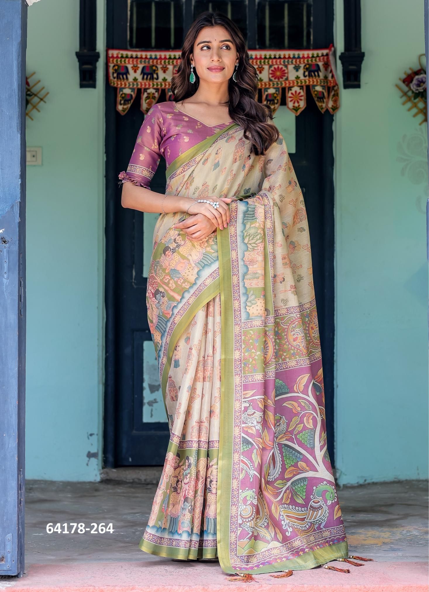 HANDLOOM COTTON SERIES 256 - Catalog # 64178 (Set of 10 Sarees)