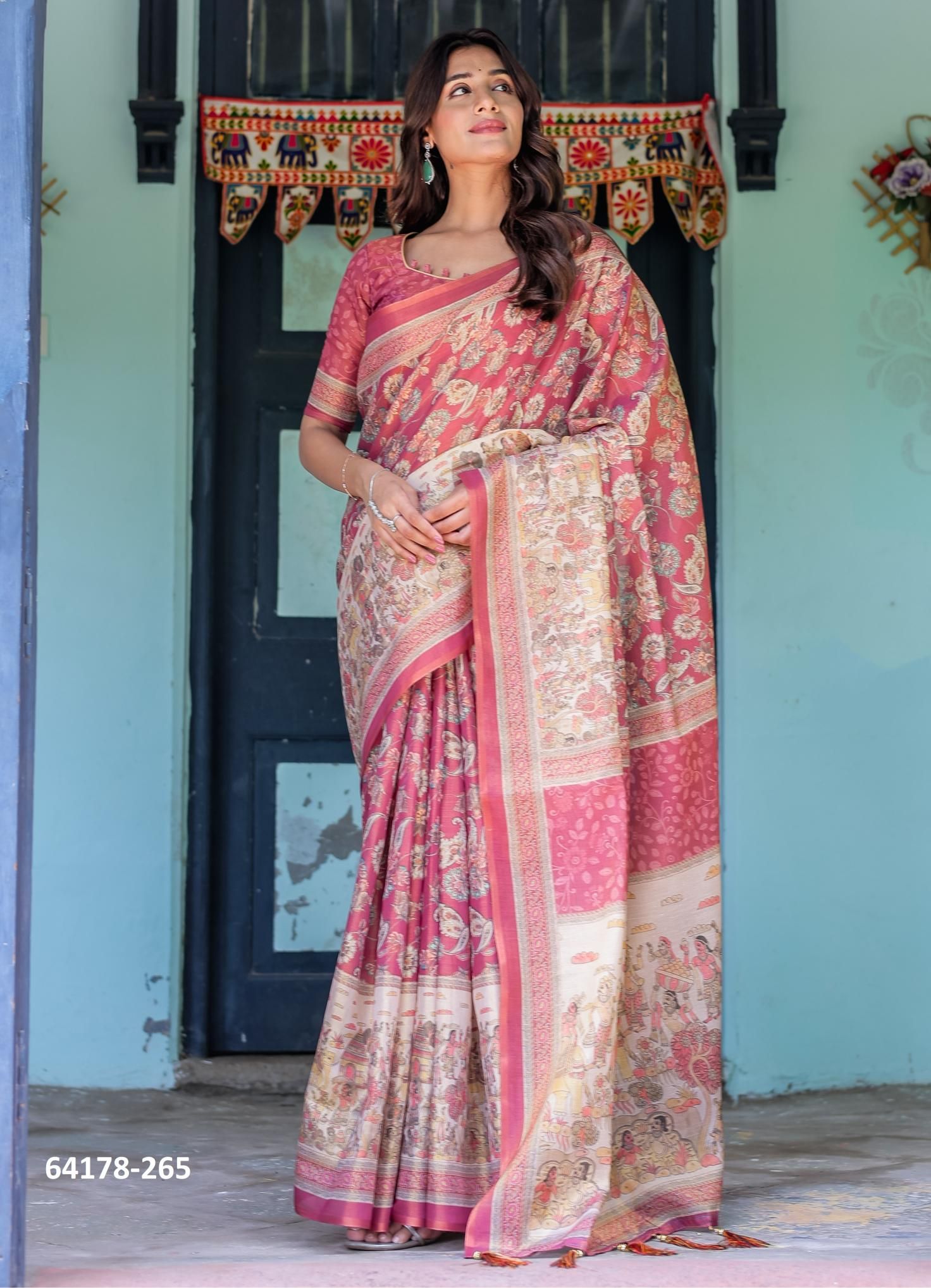 HANDLOOM COTTON SERIES 256 - Catalog # 64178 (Set of 10 Sarees)