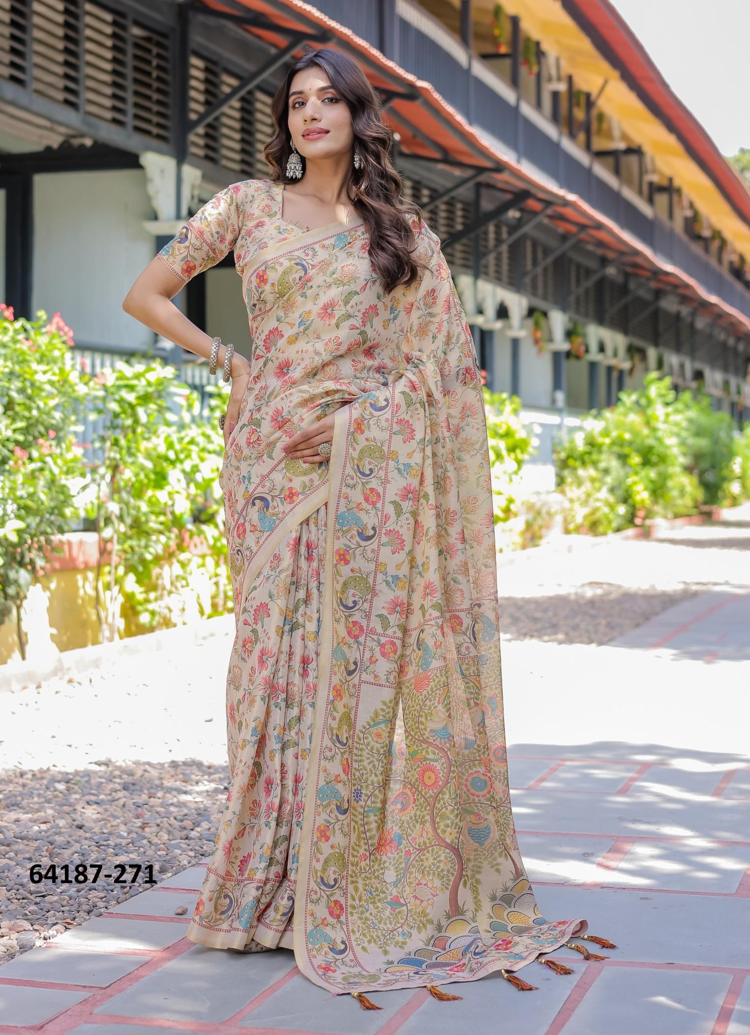 HANDLOOM COTTON SERIES 266-275 - Catalog # 64187 (Set of 10 Sarees)
