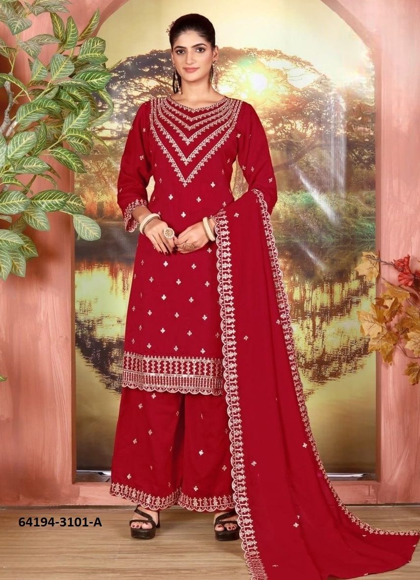 SERIES 3101 - Catalog # 64194 (Set of 4 Semi-Stitched / Un-Stitched Suits) SERIES 3101 - Catalog # 64194 (Set of 4 Semi-Stitched / Un-Stitched Suits)