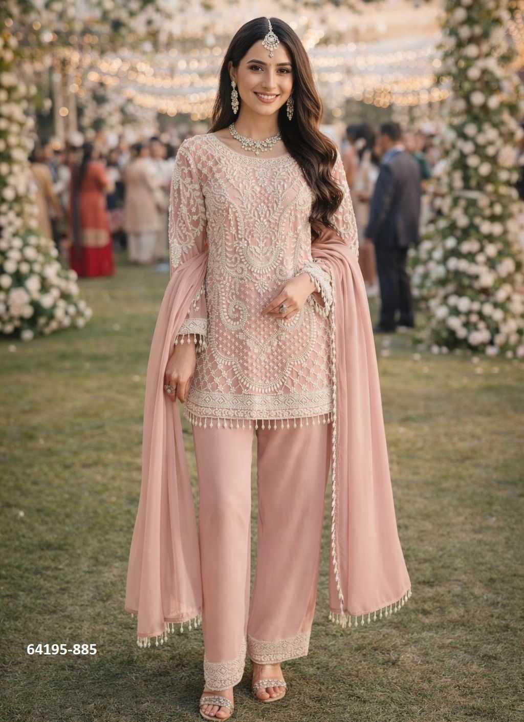 BEADS 2 - Catalog # 64195 (Set of 2 Readymade Salwar Suits) BEADS 2 - Catalog # 64195 (Set of 2 Readymade Salwar Suits)