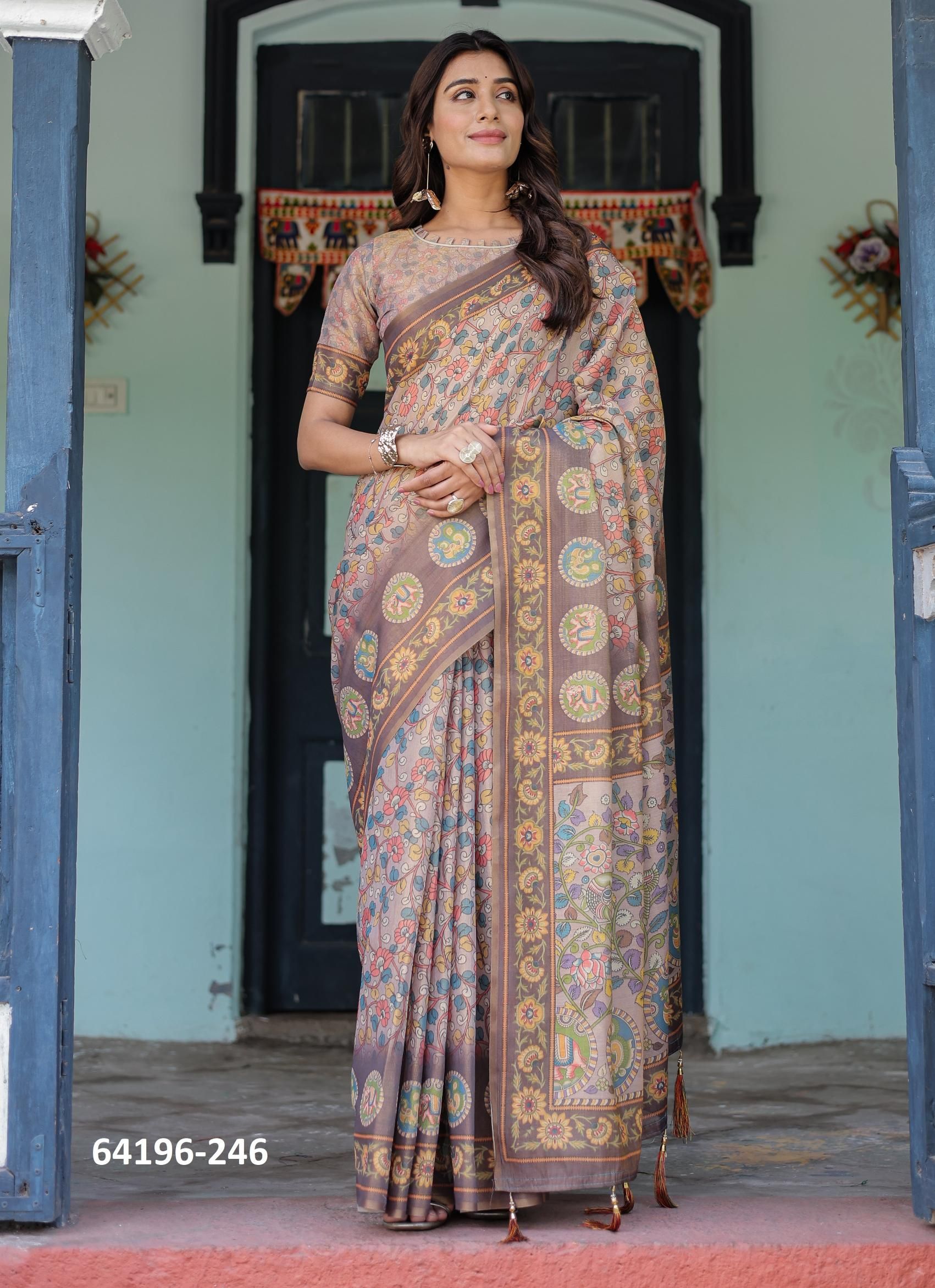 HANDLOOM COTTON SERIES 246-255 - Catalog # 64196 (Set of 10 Sarees) HANDLOOM COTTON SERIES 246-255 - Catalog # 64196 (Set of 10 Sarees)