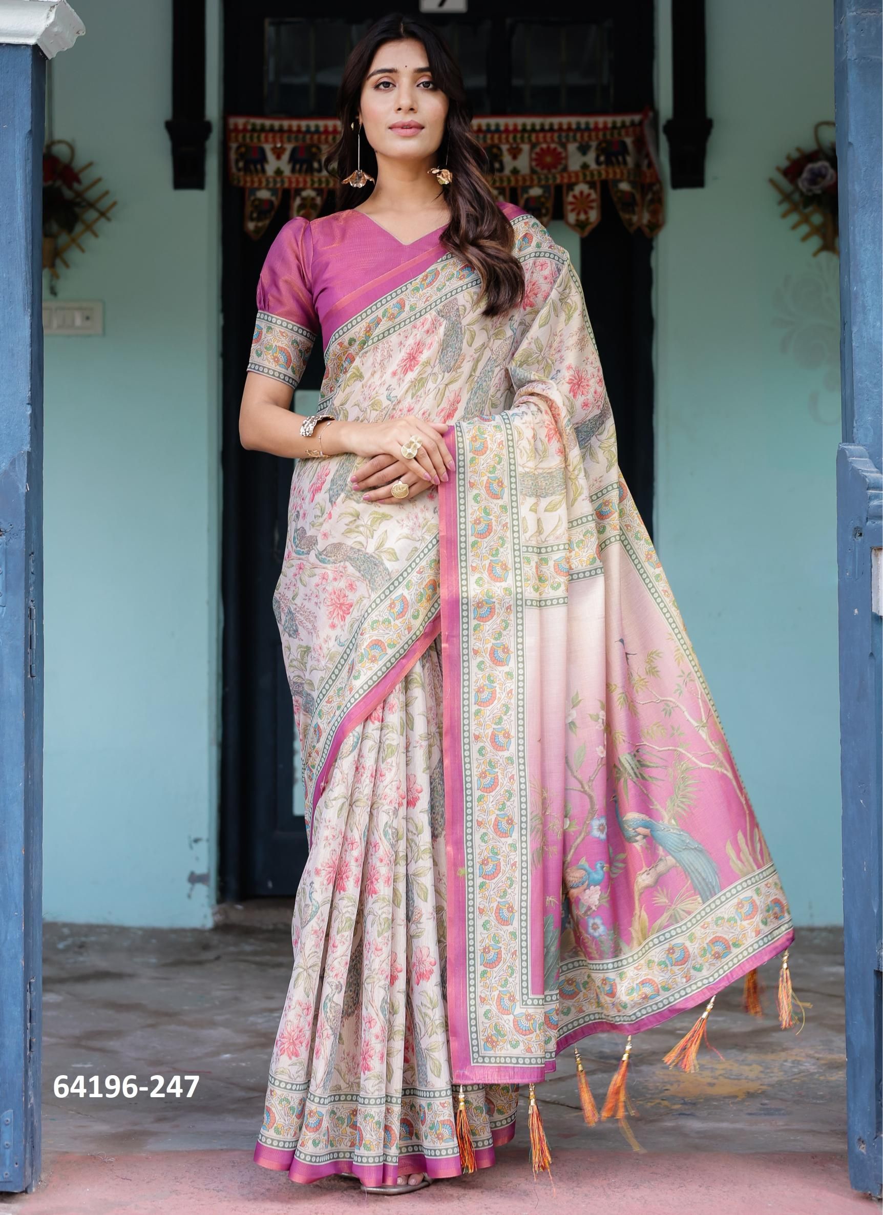 HANDLOOM COTTON SERIES 246-255 - Catalog # 64196 (Set of 10 Sarees) HANDLOOM COTTON SERIES 246-255 - Catalog # 64196 (Set of 10 Sarees)