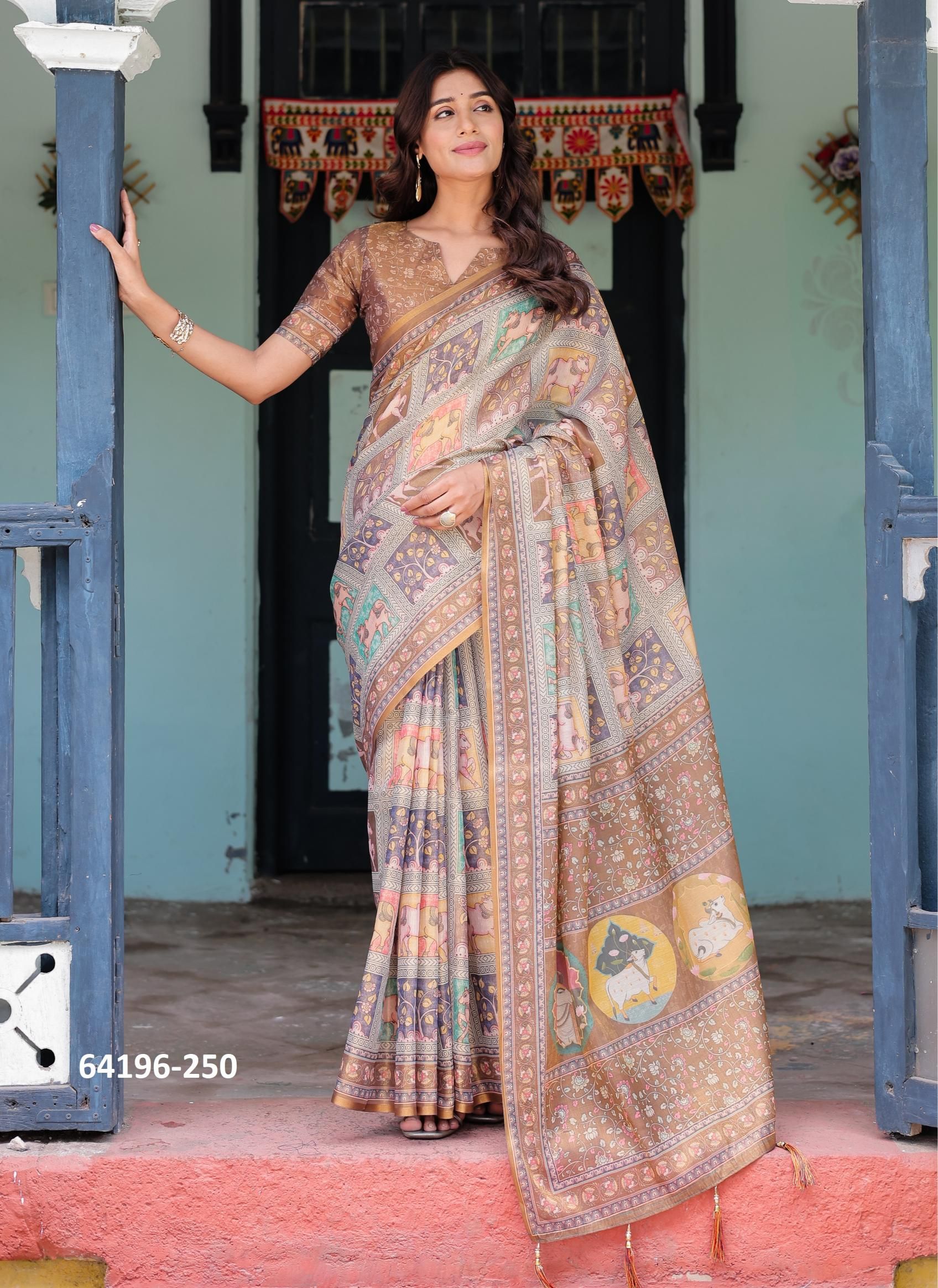 HANDLOOM COTTON SERIES 246-255 - Catalog # 64196 (Set of 10 Sarees) HANDLOOM COTTON SERIES 246-255 - Catalog # 64196 (Set of 10 Sarees)