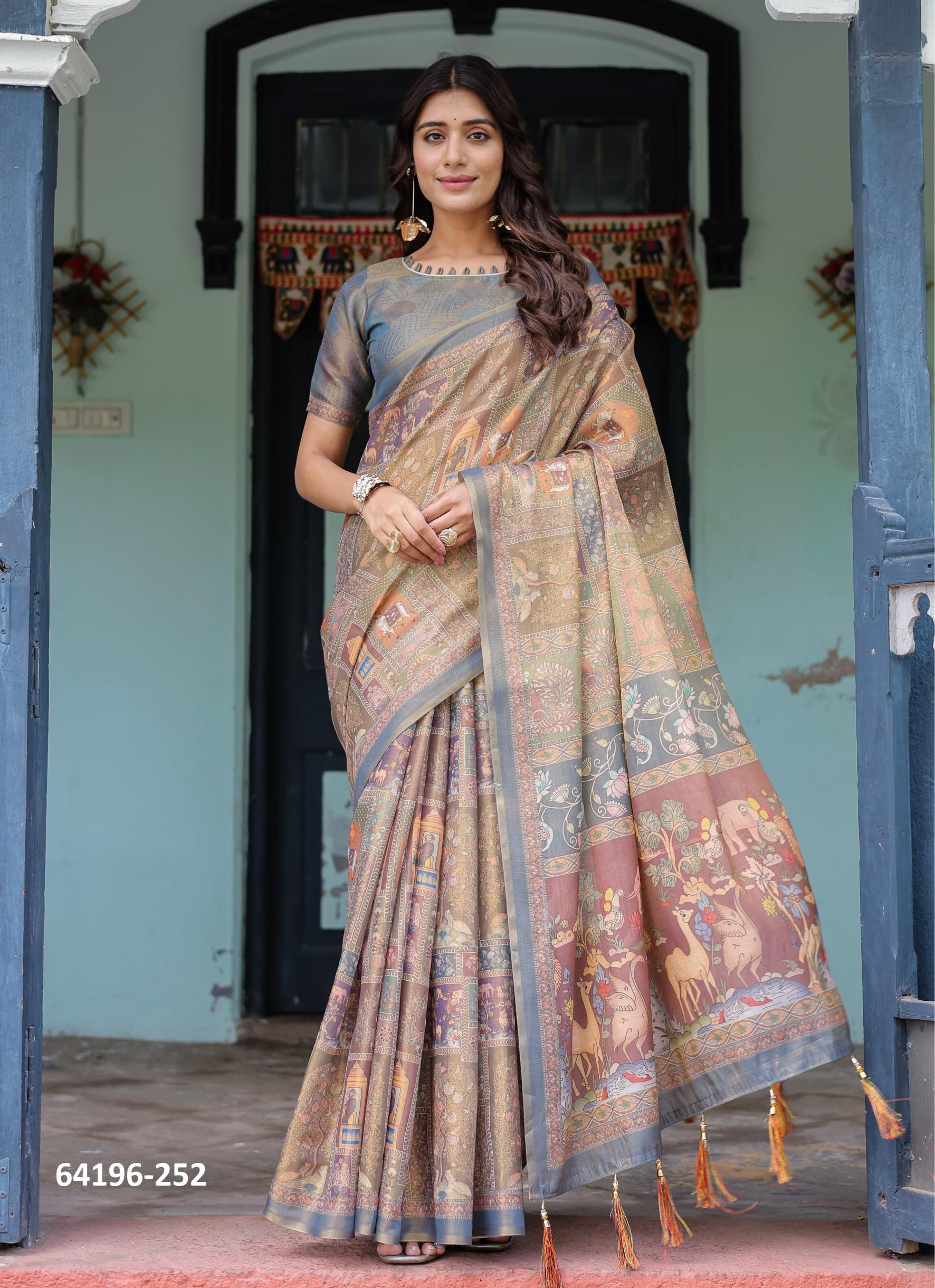 HANDLOOM COTTON SERIES 246-255 - Catalog # 64196 (Set of 10 Sarees) HANDLOOM COTTON SERIES 246-255 - Catalog # 64196 (Set of 10 Sarees)