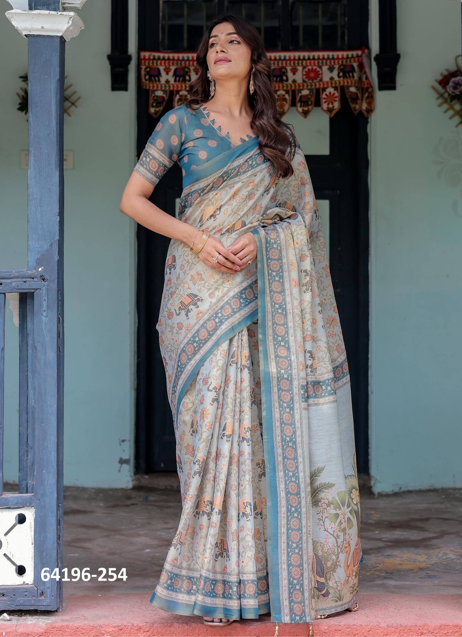 HANDLOOM COTTON SERIES 246-255 - Catalog # 64196 (Set of 10 Sarees) HANDLOOM COTTON SERIES 246-255 - Catalog # 64196 (Set of 10 Sarees)