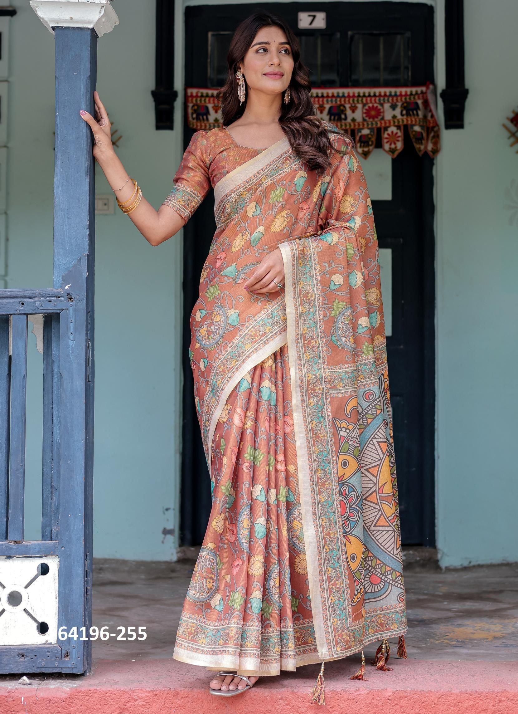 HANDLOOM COTTON SERIES 246-255 - Catalog # 64196 (Set of 10 Sarees) HANDLOOM COTTON SERIES 246-255 - Catalog # 64196 (Set of 10 Sarees)