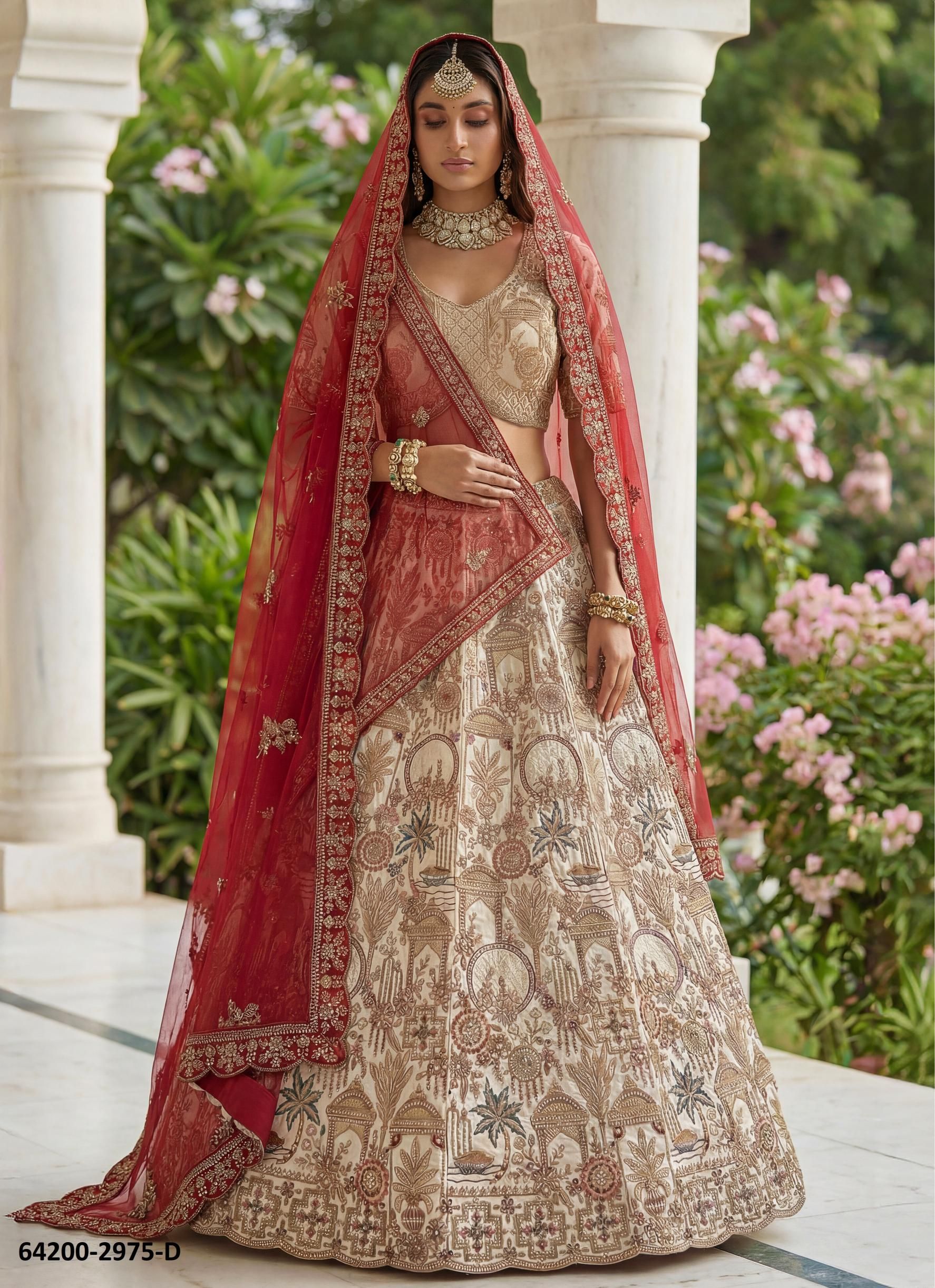 SERIES 2975 - Catalog # 64200 (Set of 4 Semi-Stitched Lehengas) SERIES 2975 - Catalog # 64200 (Set of 4 Semi-Stitched Lehengas)