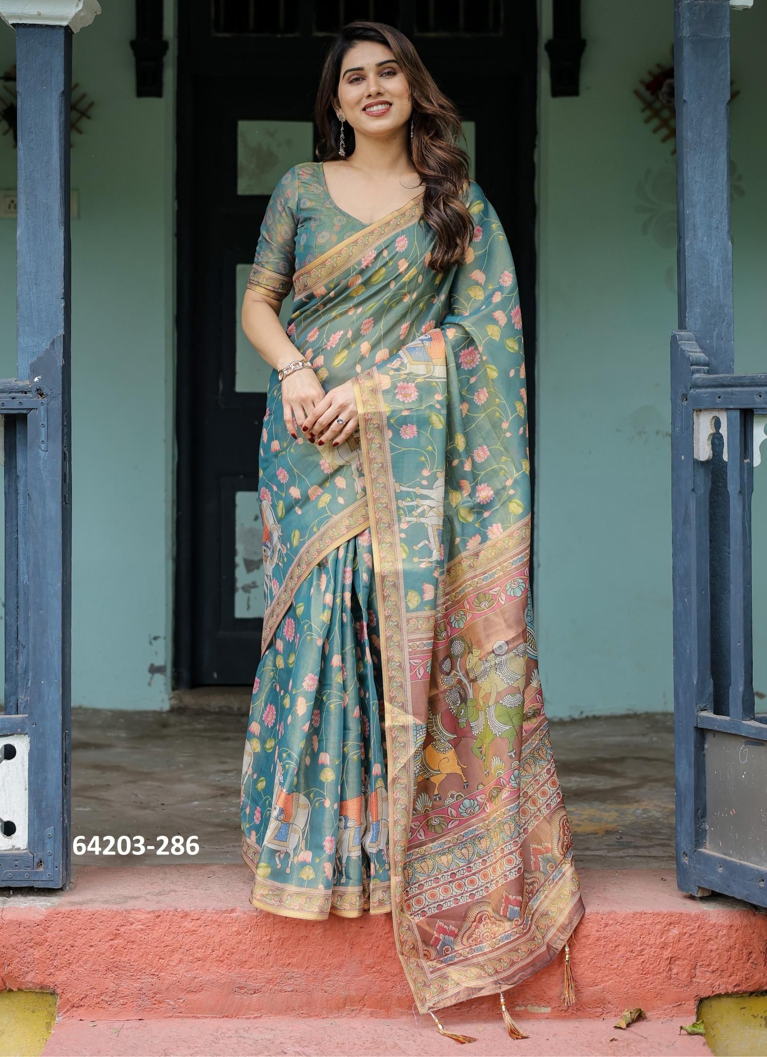 HANDLOOM COTTON SERIES 286-295 - Catalog # 64203 (Set of 10 Sarees) HANDLOOM COTTON SERIES 286-295 - Catalog # 64203 (Set of 10 Sarees)