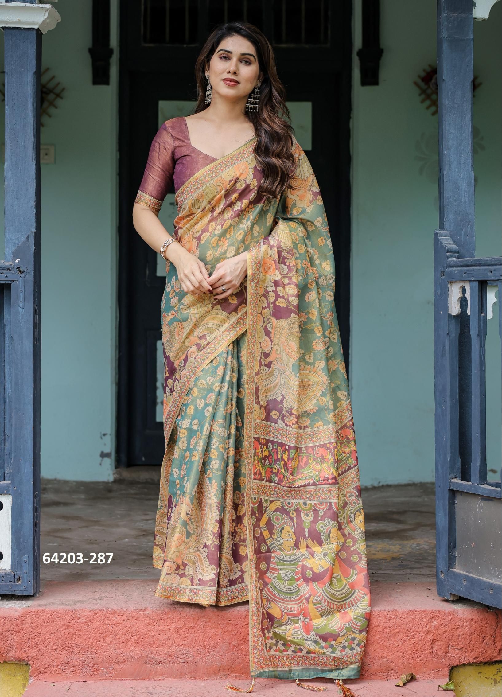 HANDLOOM COTTON SERIES 286-295 - Catalog # 64203 (Set of 10 Sarees) HANDLOOM COTTON SERIES 286-295 - Catalog # 64203 (Set of 10 Sarees)