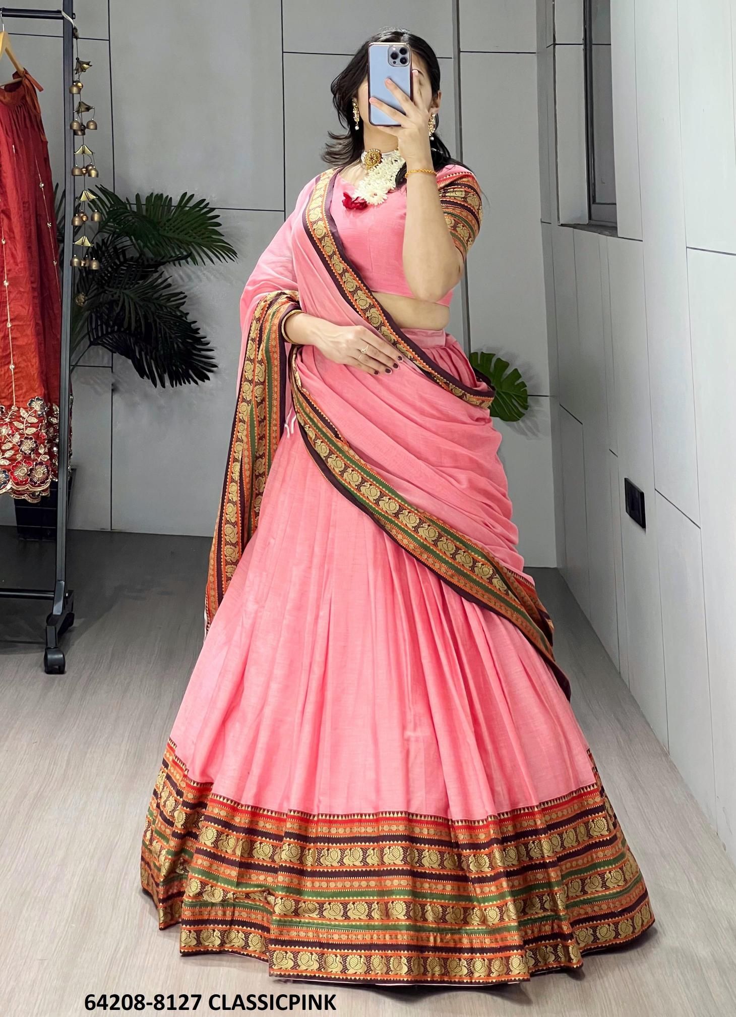 SERIES 8127 - Catalog # 64208 (Set of 4 Semi-Stitched Lehengas) SERIES 8127 - Catalog # 64208 (Set of 4 Semi-Stitched Lehengas)