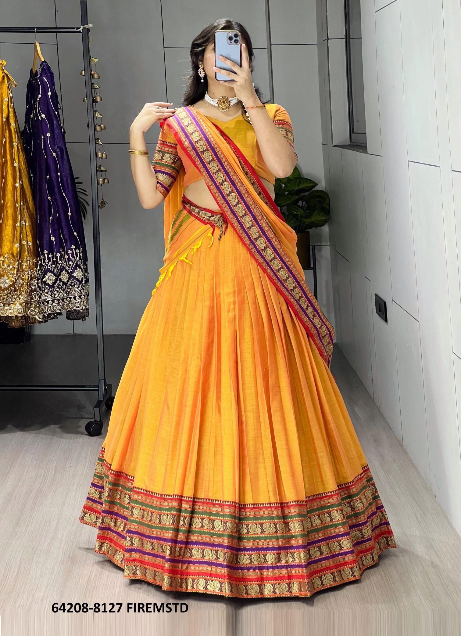 SERIES 8127 - Catalog # 64208 (Set of 4 Semi-Stitched Lehengas) SERIES 8127 - Catalog # 64208 (Set of 4 Semi-Stitched Lehengas)
