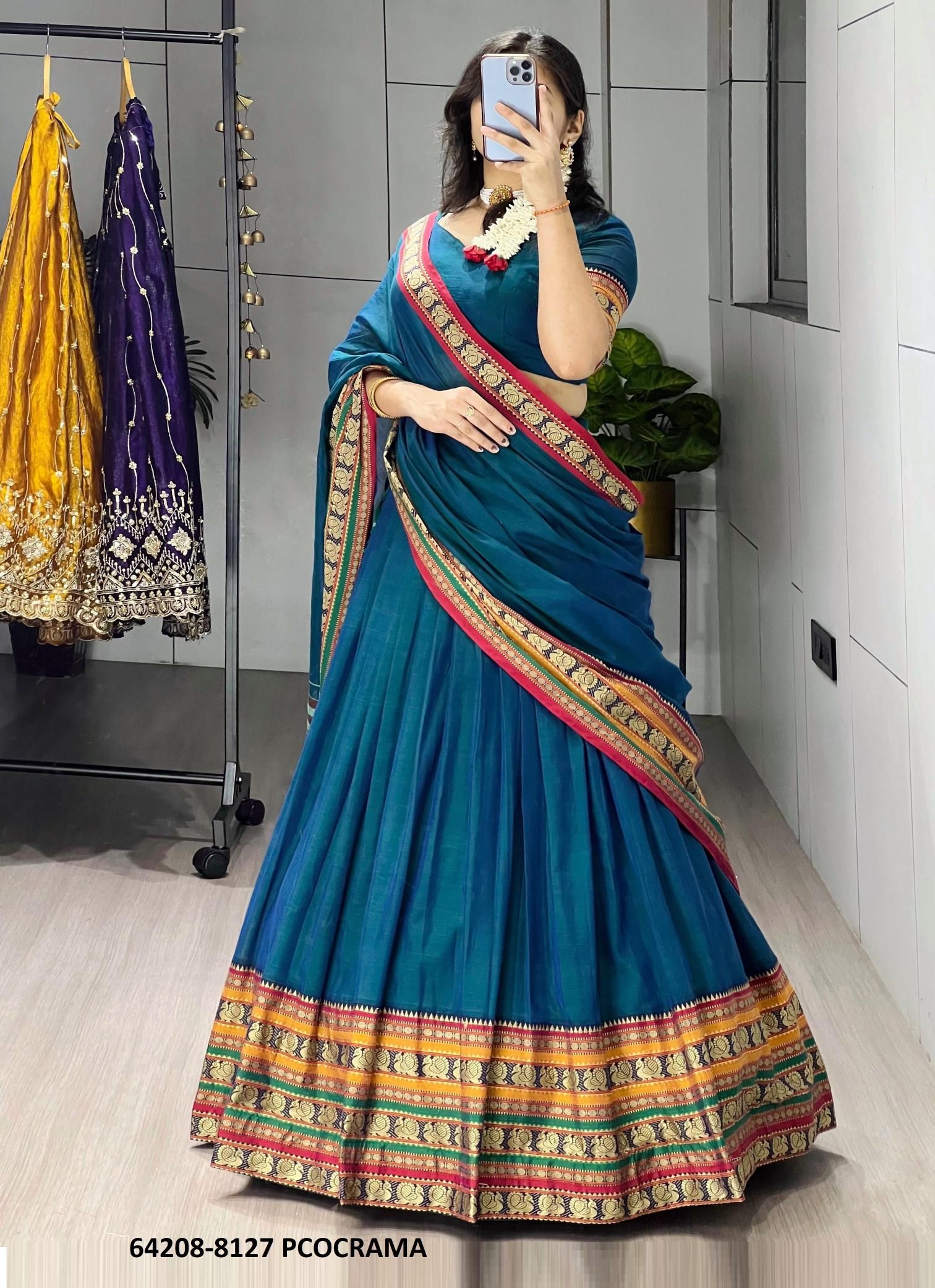 SERIES 8127 - Catalog # 64208 (Set of 4 Semi-Stitched Lehengas) SERIES 8127 - Catalog # 64208 (Set of 4 Semi-Stitched Lehengas)
