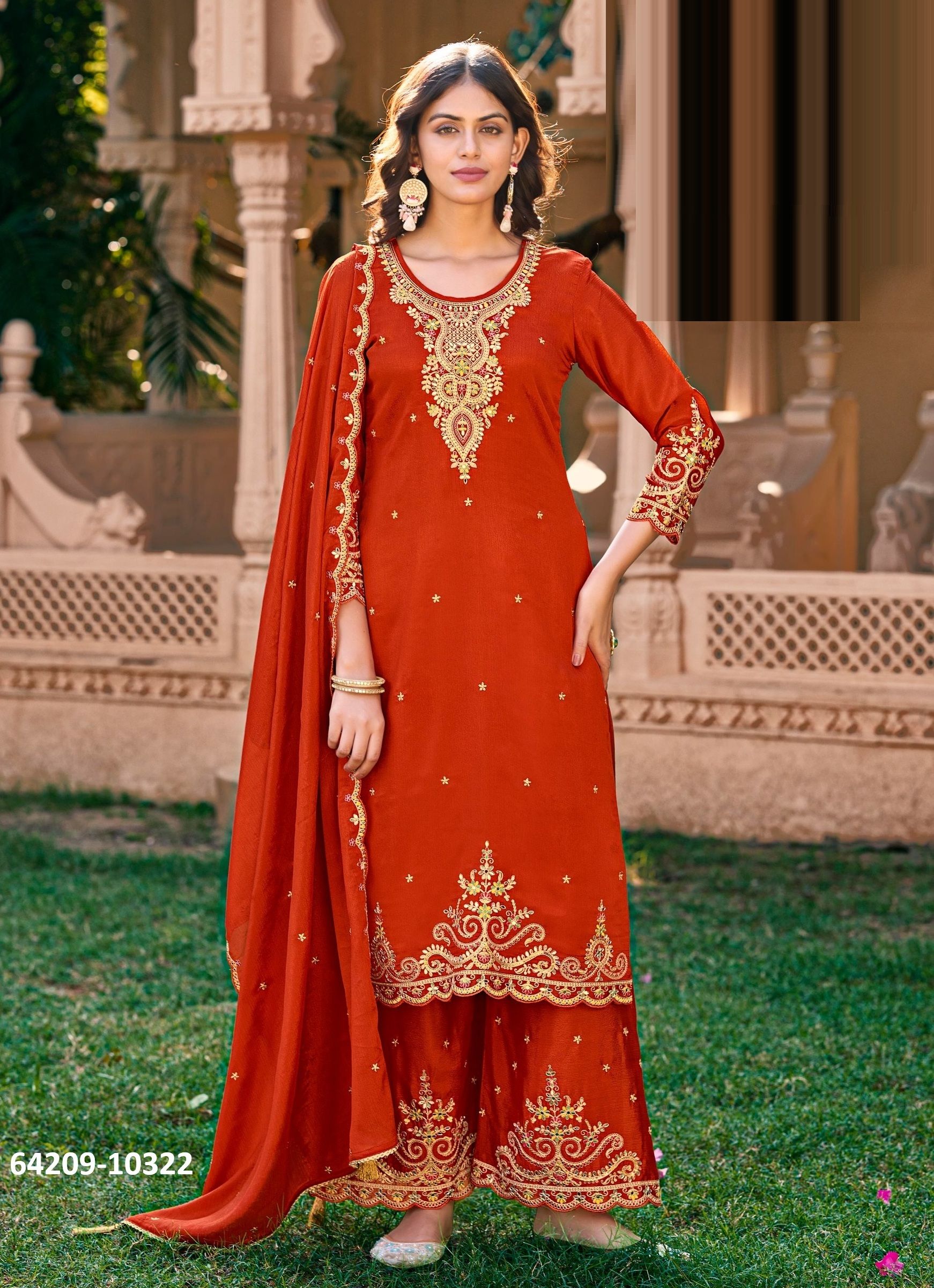 KETKI 2 - Catalog # 64209 (Set of 4 Readymade Salwar Suits)