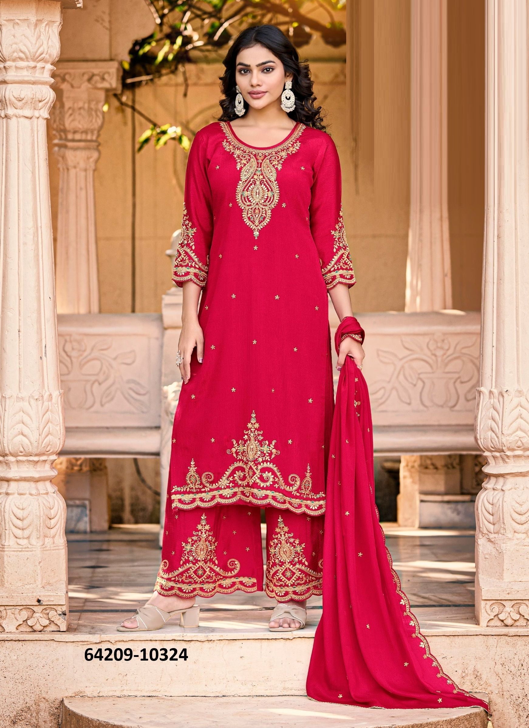 KETKI 2 - Catalog # 64209 (Set of 4 Readymade Salwar Suits)
