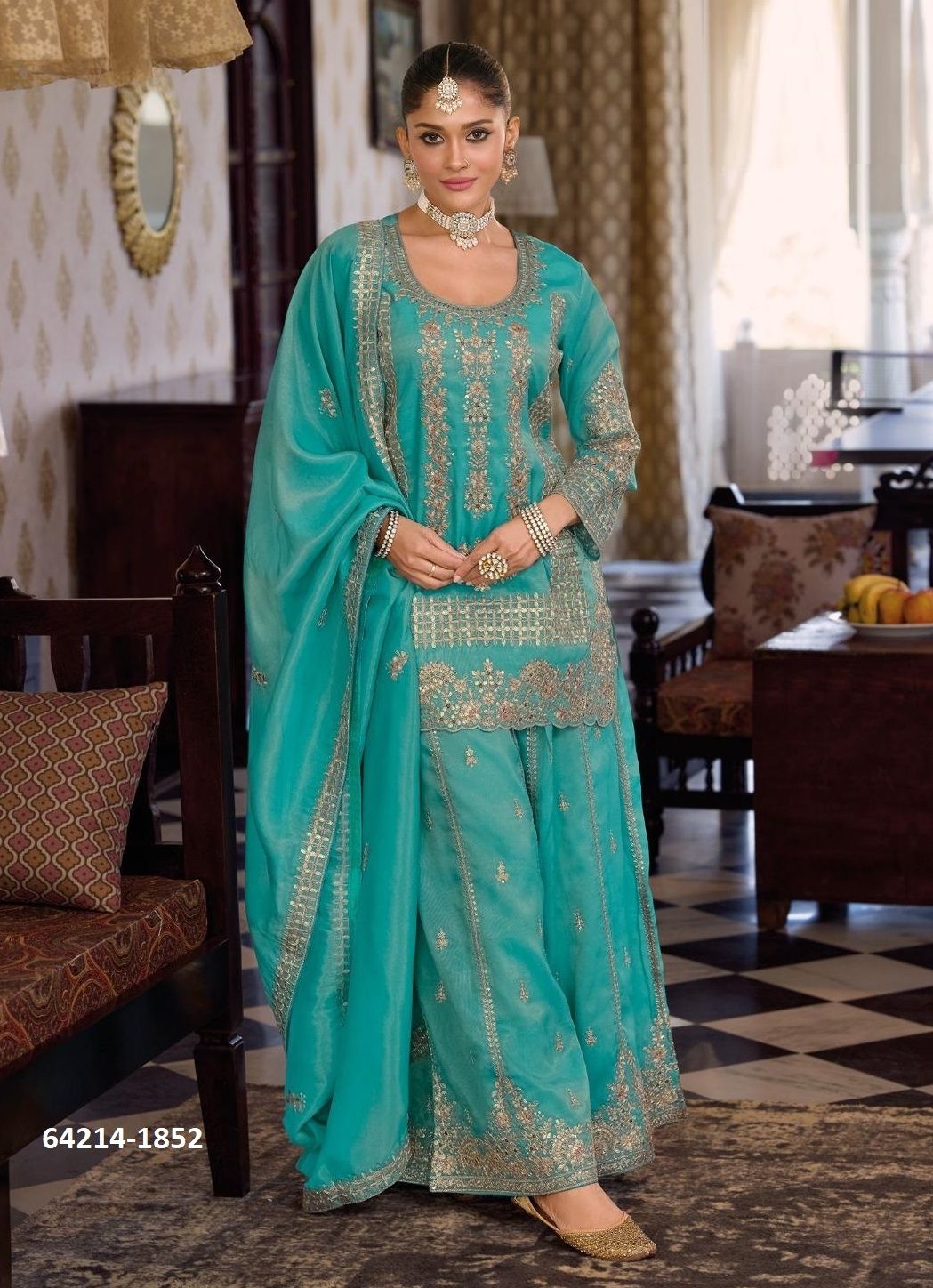 AFRIN 1 - Catalog # 64214 (Set of 3 Readymade Salwar Suits)