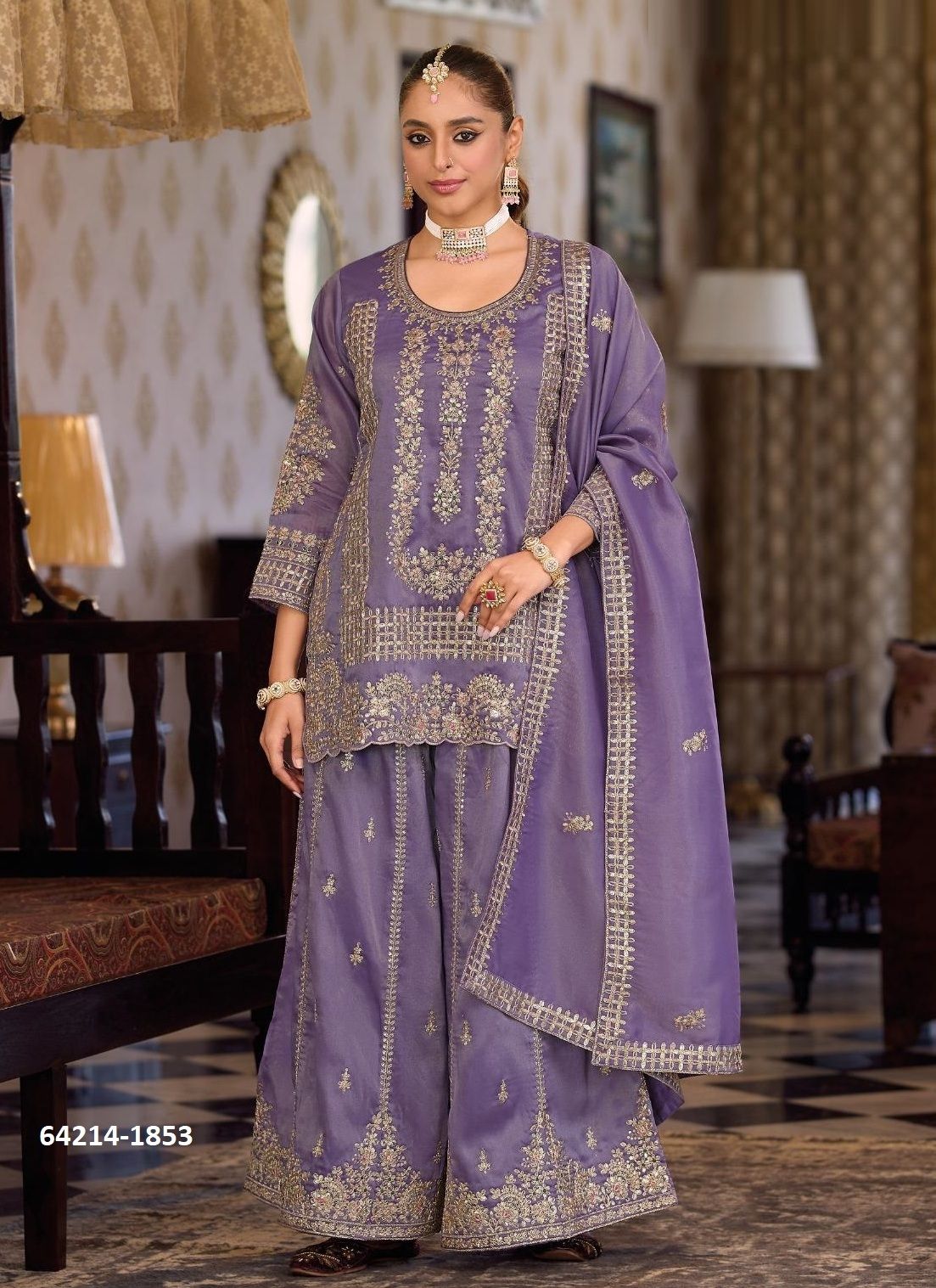 AFRIN 1 - Catalog # 64214 (Set of 3 Readymade Salwar Suits)