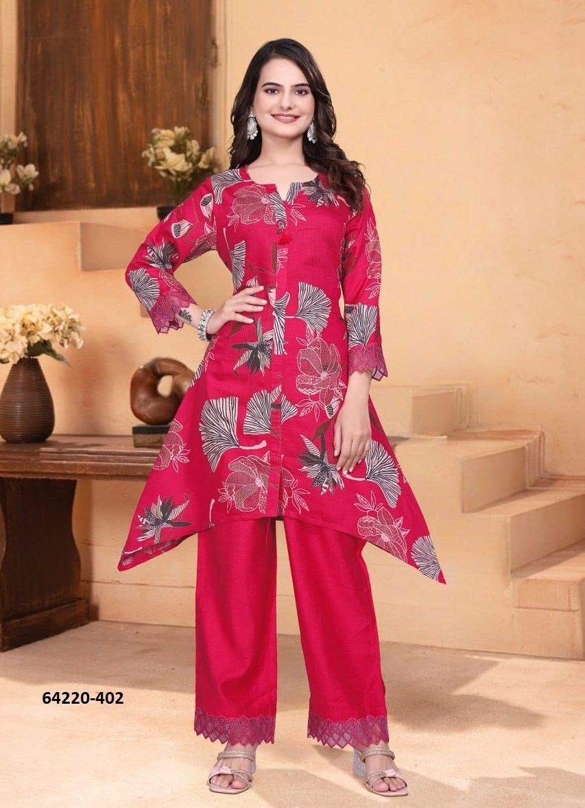 VERTICAN PRINTS CO-ORDS - Catalog # 64220 (Set of 2 Tops With Bottoms) VERTICAN PRINTS CO-ORDS - Catalog # 64220 (Set of 2 Tops With Bottoms)