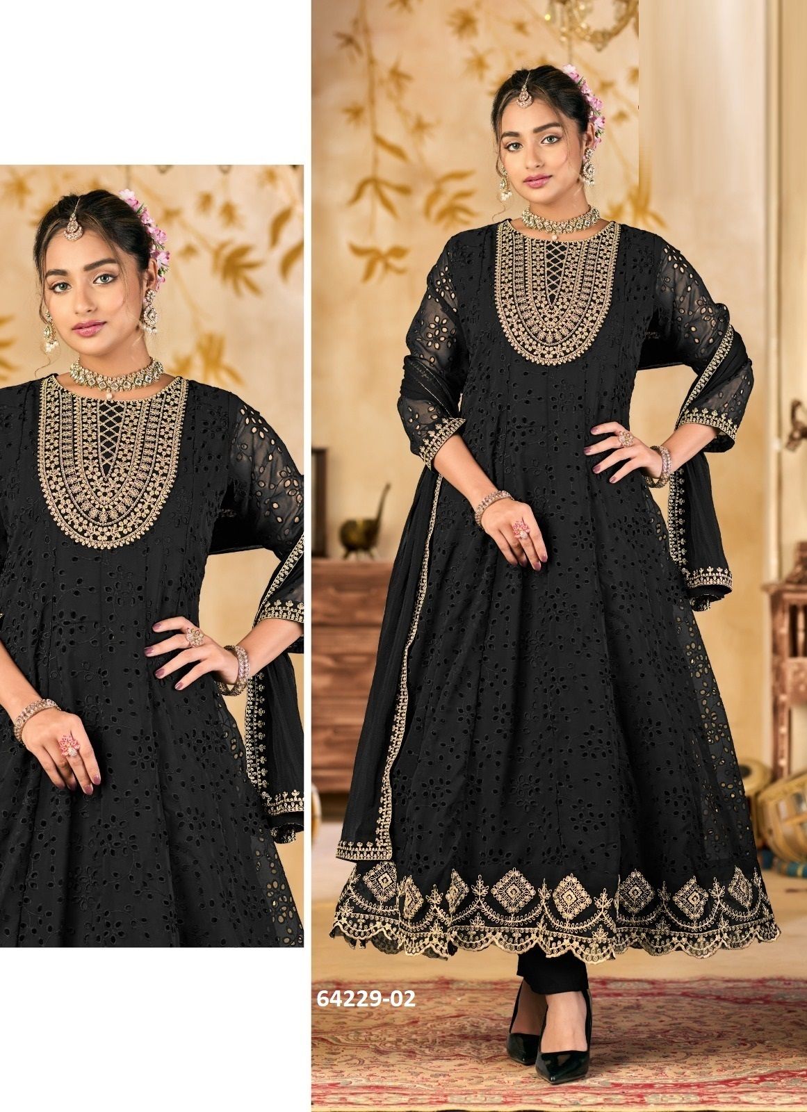 RIO - Catalog # 64229 (Set of 4 SIZE-SETS [Readymade Salwar Suits])