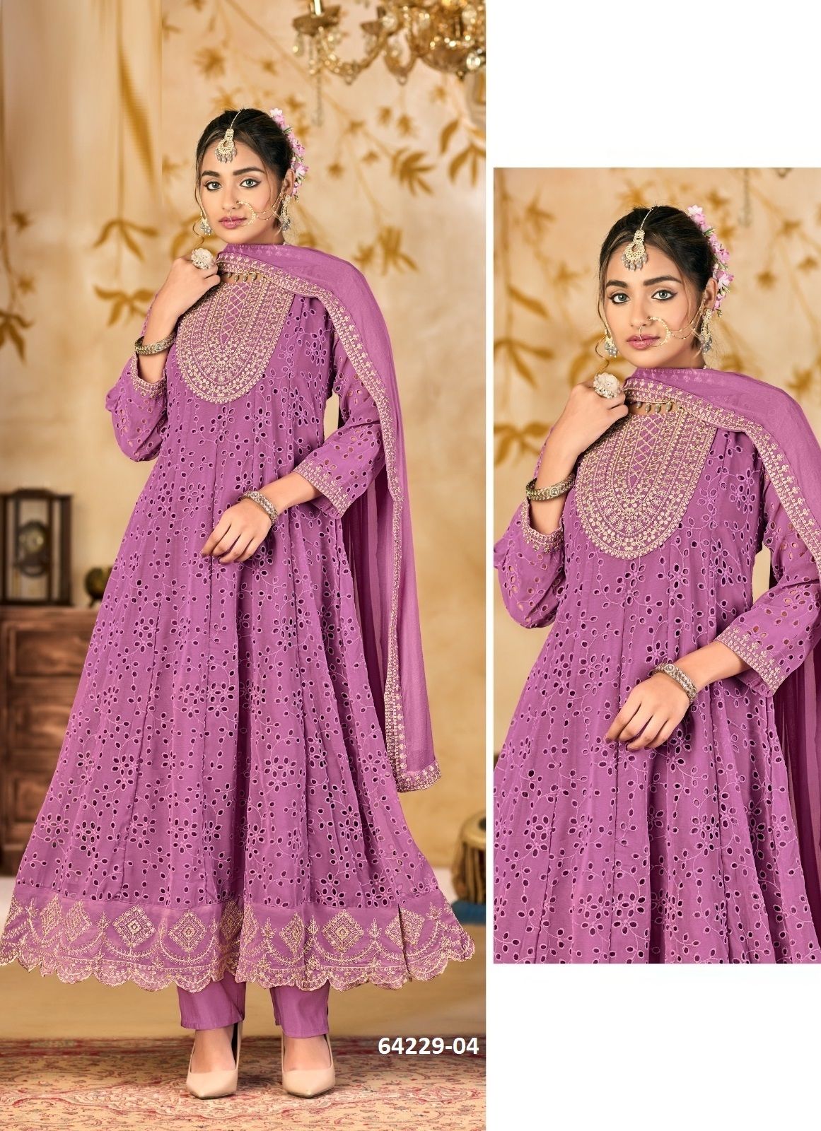 RIO - Catalog # 64229 (Set of 4 SIZE-SETS [Readymade Salwar Suits])