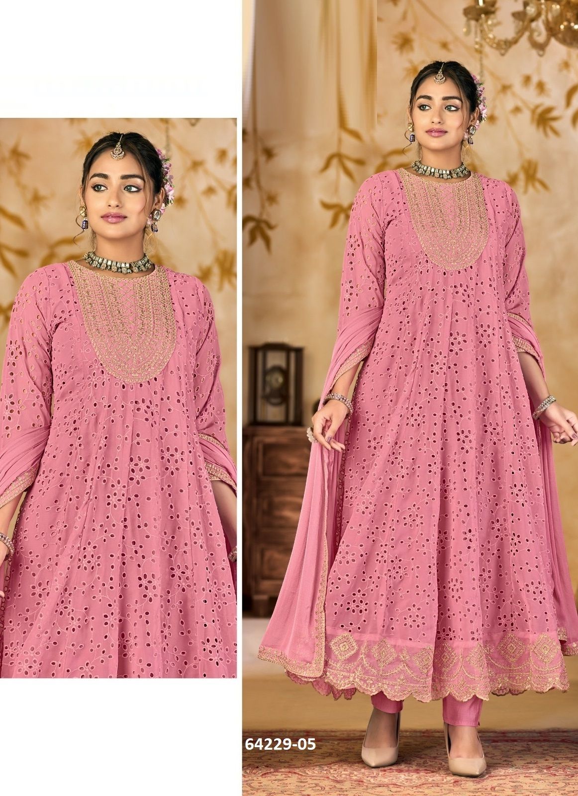 RIO - Catalog # 64229 (Set of 4 SIZE-SETS [Readymade Salwar Suits])