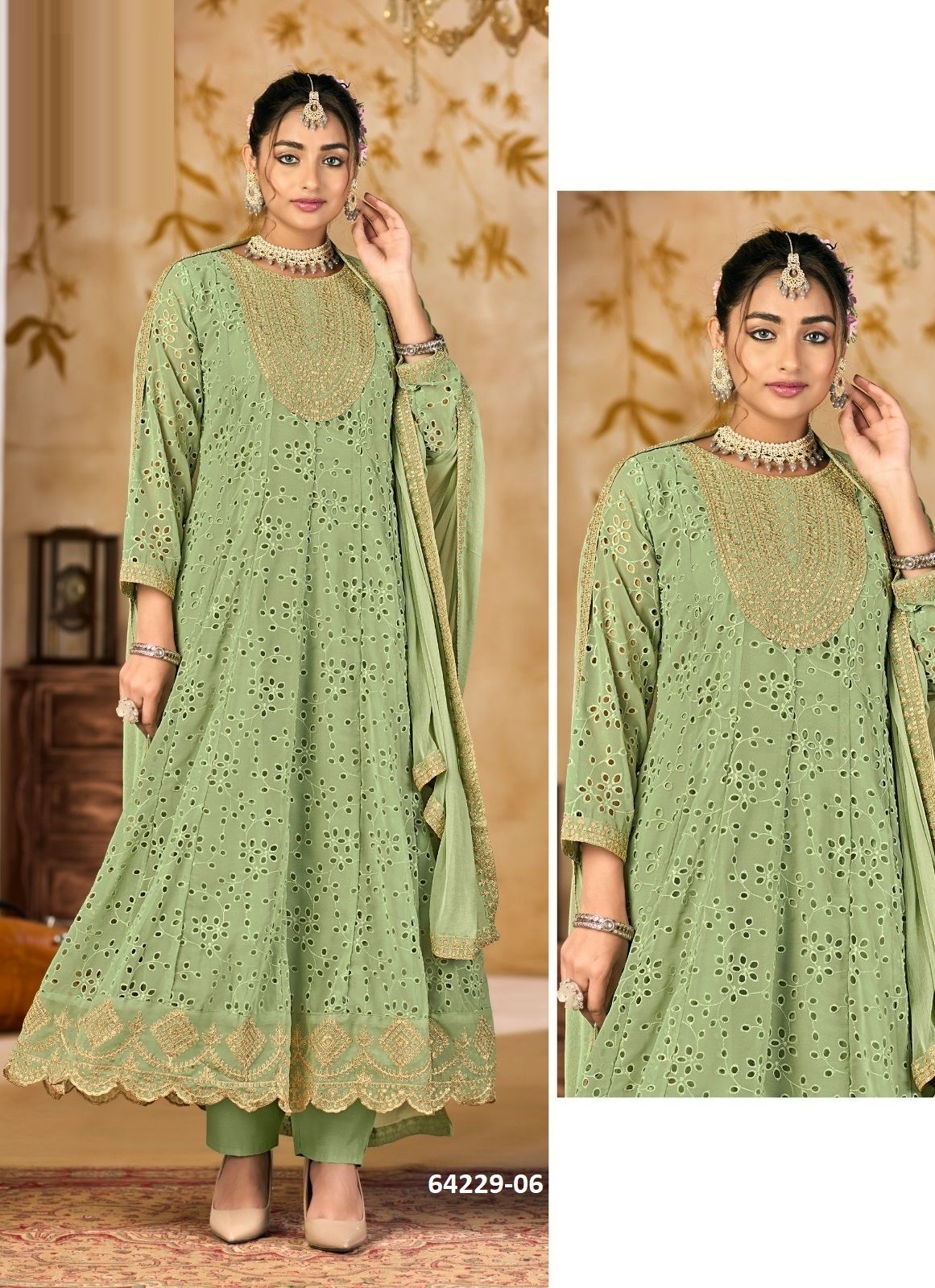 RIO - Catalog # 64229 (Set of 4 SIZE-SETS [Readymade Salwar Suits])