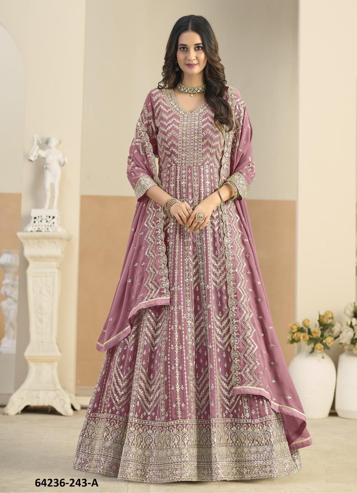 AANAYA 243 - Catalog # 64236 (Set of 4 Semi-Stitched / Un-Stitched Suits) AANAYA 243 - Catalog # 64236 (Set of 4 Semi-Stitched / Un-Stitched Suits)