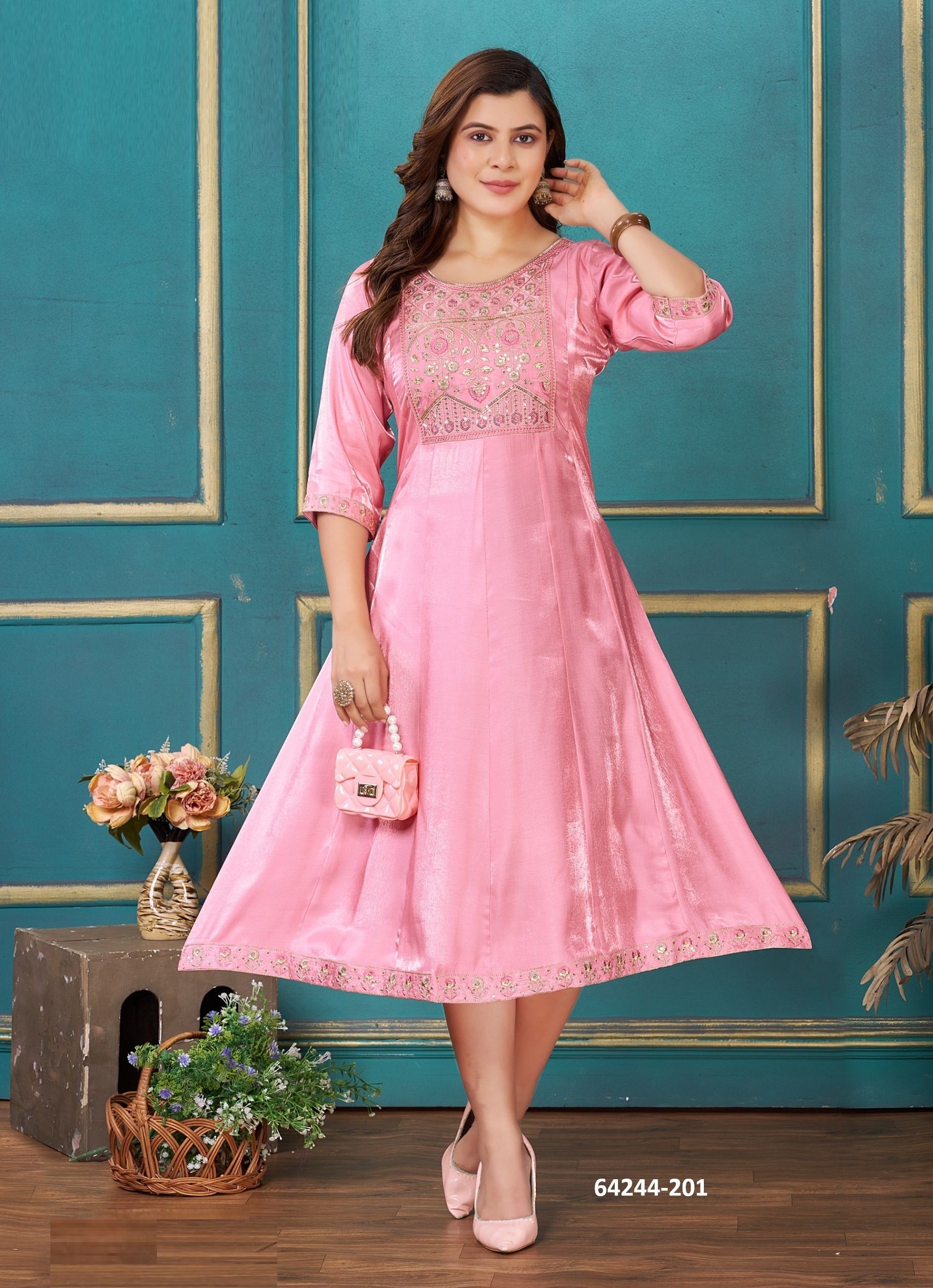 DULHAN 2 - Catalog # 64244 (Set of 6 Readymade Women's Kurtis / Tops) DULHAN 2 - Catalog # 64244 (Set of 6 Readymade Women's Kurtis / Tops)