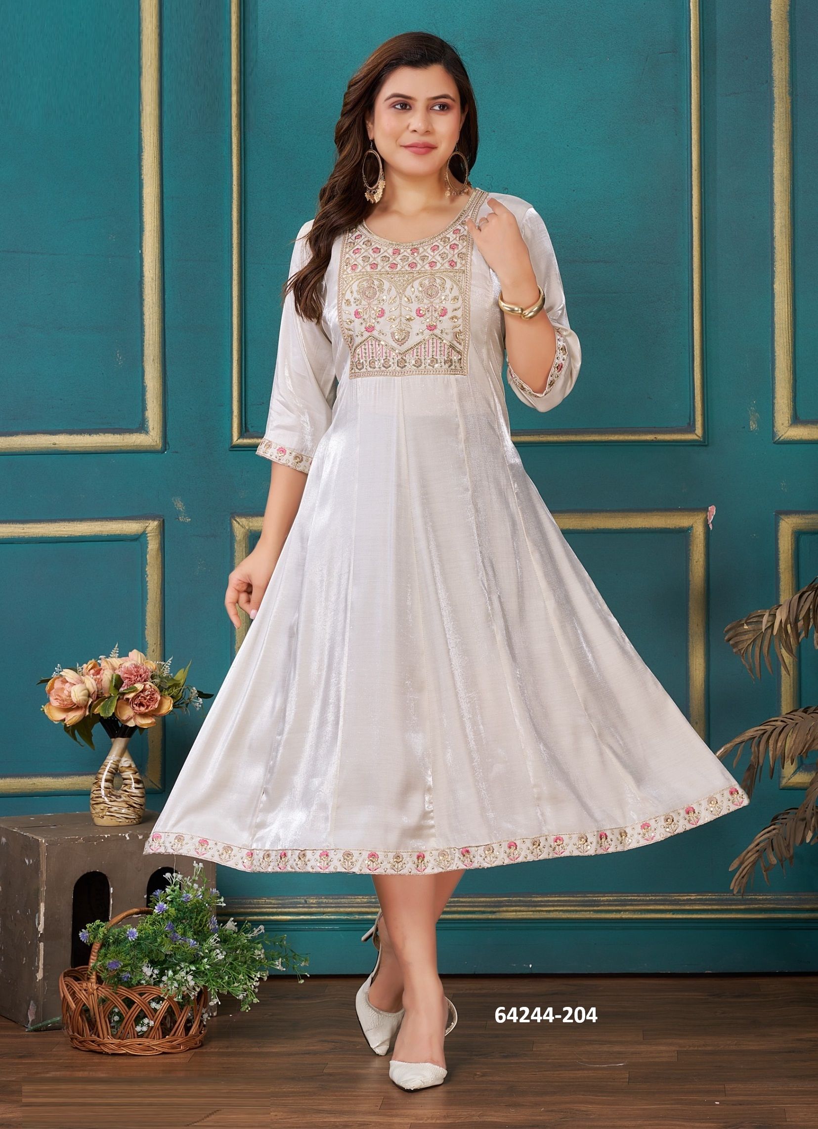 DULHAN 2 - Catalog # 64244 (Set of 6 Readymade Women's Kurtis / Tops) DULHAN 2 - Catalog # 64244 (Set of 6 Readymade Women's Kurtis / Tops)