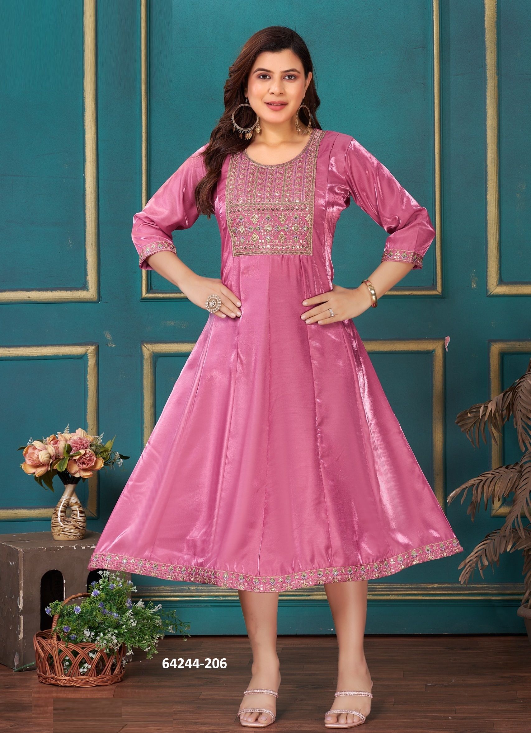 DULHAN 2 - Catalog # 64244 (Set of 6 Readymade Women's Kurtis / Tops) DULHAN 2 - Catalog # 64244 (Set of 6 Readymade Women's Kurtis / Tops)
