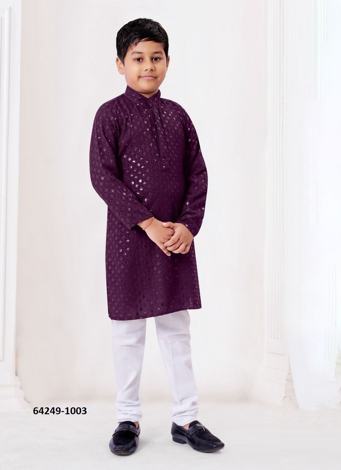 HEAVY CHIKANKARI BOYS WEAR - Catalog # 64249 (Set of 8 Men's Ethnic Wear) HEAVY CHIKANKARI BOYS WEAR - Catalog # 64249 (Set of 8 Men's Ethnic Wear)