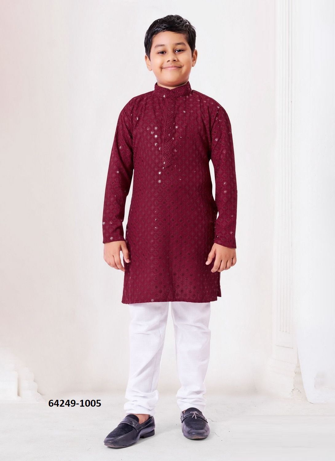 HEAVY CHIKANKARI BOYS WEAR - Catalog # 64249 (Set of 8 Men's Ethnic Wear) HEAVY CHIKANKARI BOYS WEAR - Catalog # 64249 (Set of 8 Men's Ethnic Wear)