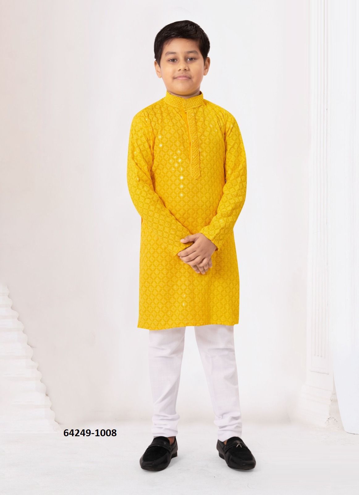HEAVY CHIKANKARI BOYS WEAR - Catalog # 64249 (Set of 8 Men's Ethnic Wear) HEAVY CHIKANKARI BOYS WEAR - Catalog # 64249 (Set of 8 Men's Ethnic Wear)