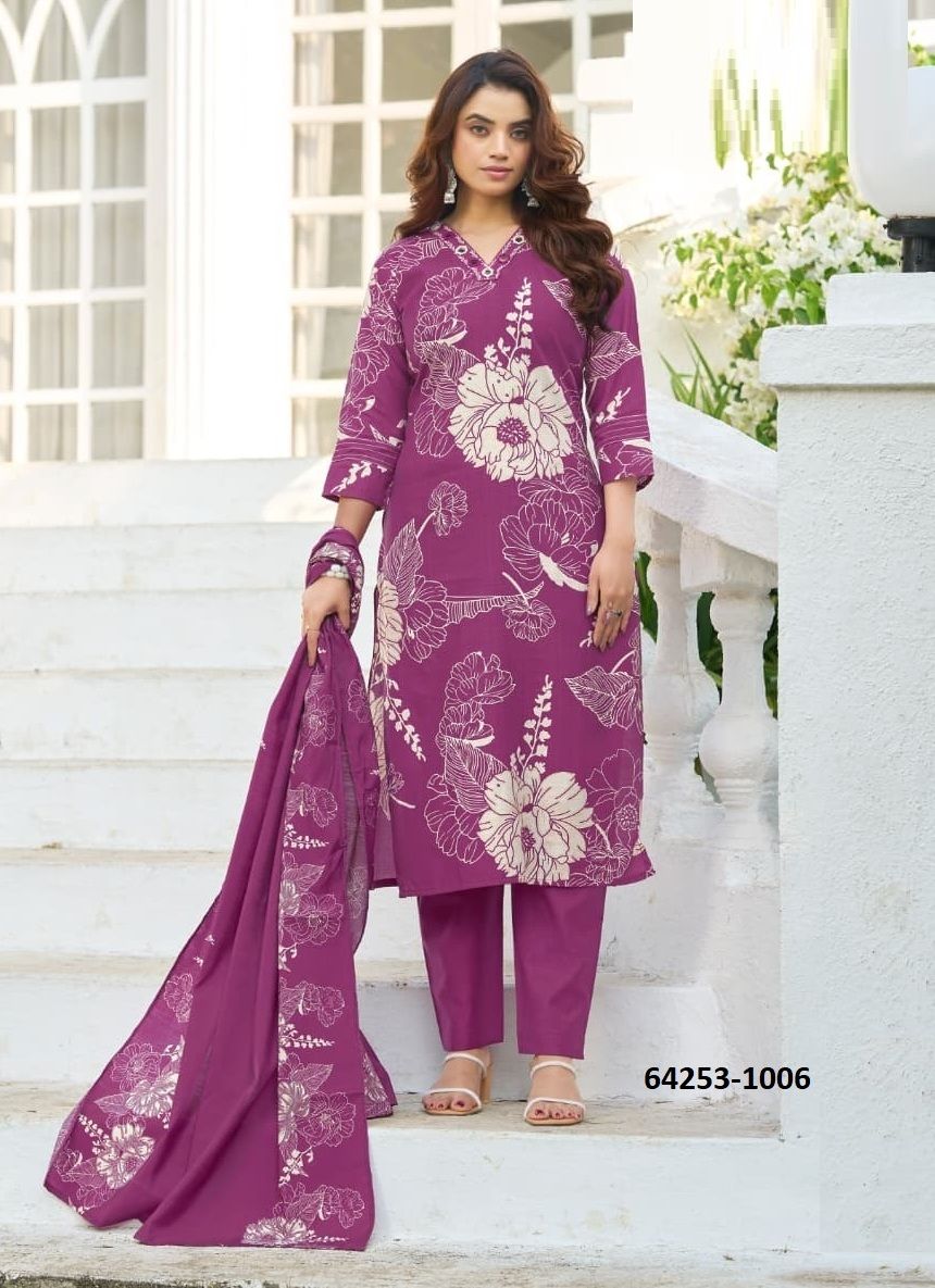 TANYA - Catalog # 64253 (Set of 6 Readymade Salwar Suits)