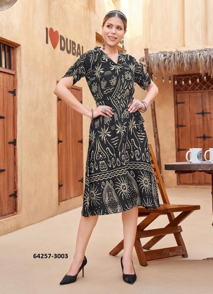 LADY HILL - Catalog # 64257 (Set of 4 Readymade Women's Kurtis / Tops)