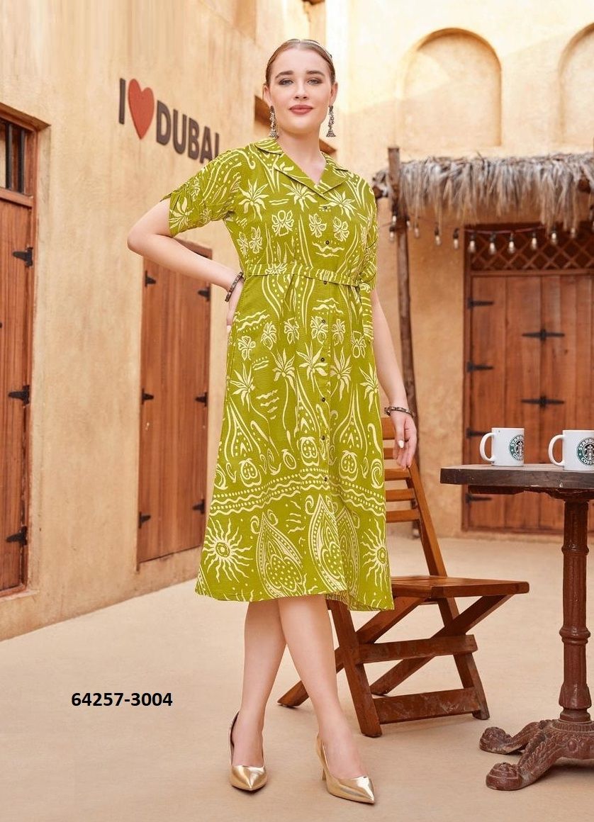 LADY HILL - Catalog # 64257 (Set of 4 Readymade Women's Kurtis / Tops)