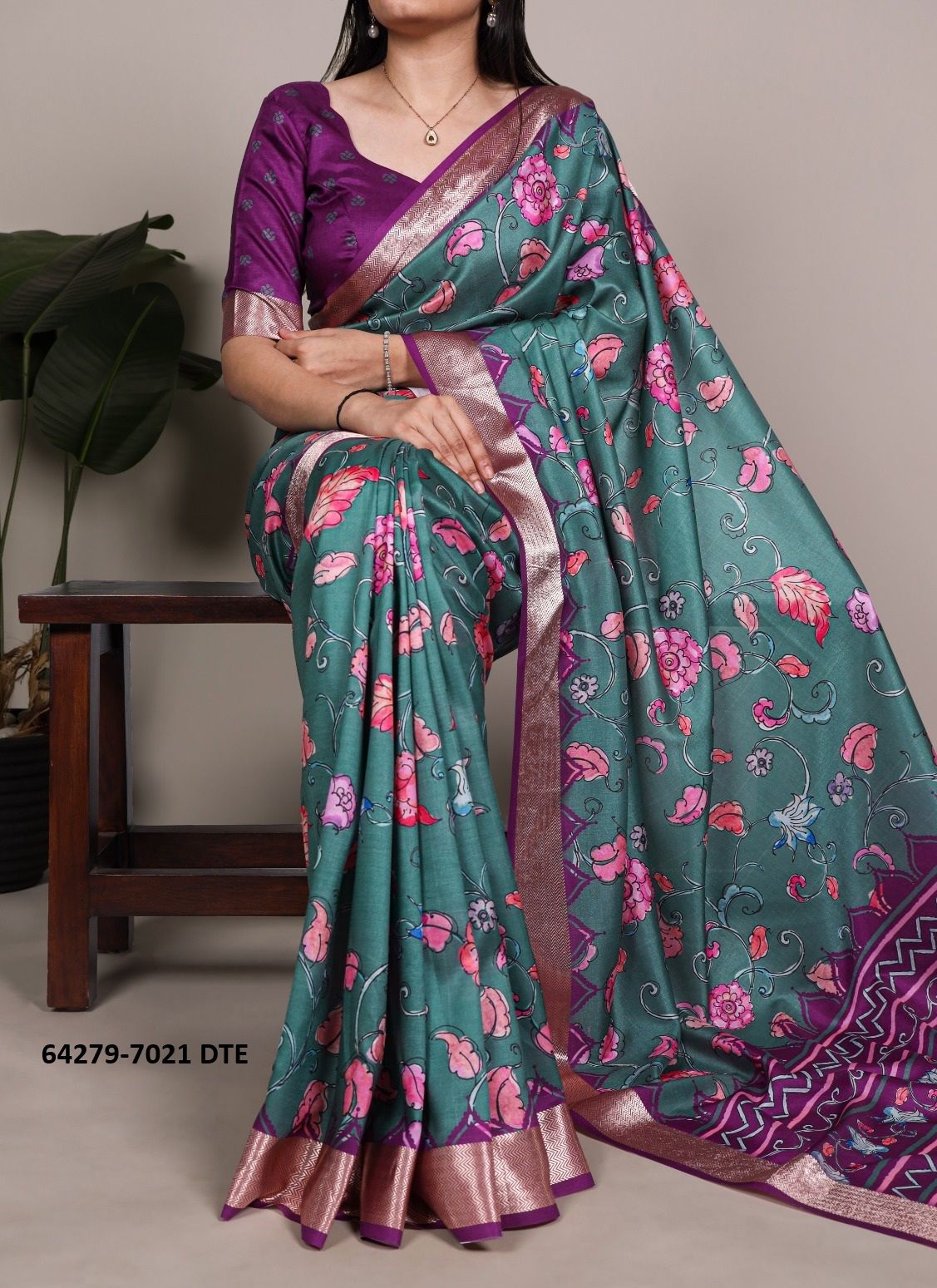 SERIES 7021 - Catalog # 64279 (Set of 4 Sarees)