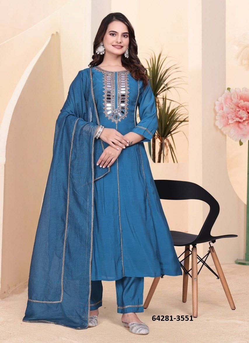 SERIES 3551-3552 - Catalog # 64281 (Set of 2 Readymade Salwar Suits) SERIES 3551-3552 - Catalog # 64281 (Set of 2 Readymade Salwar Suits)