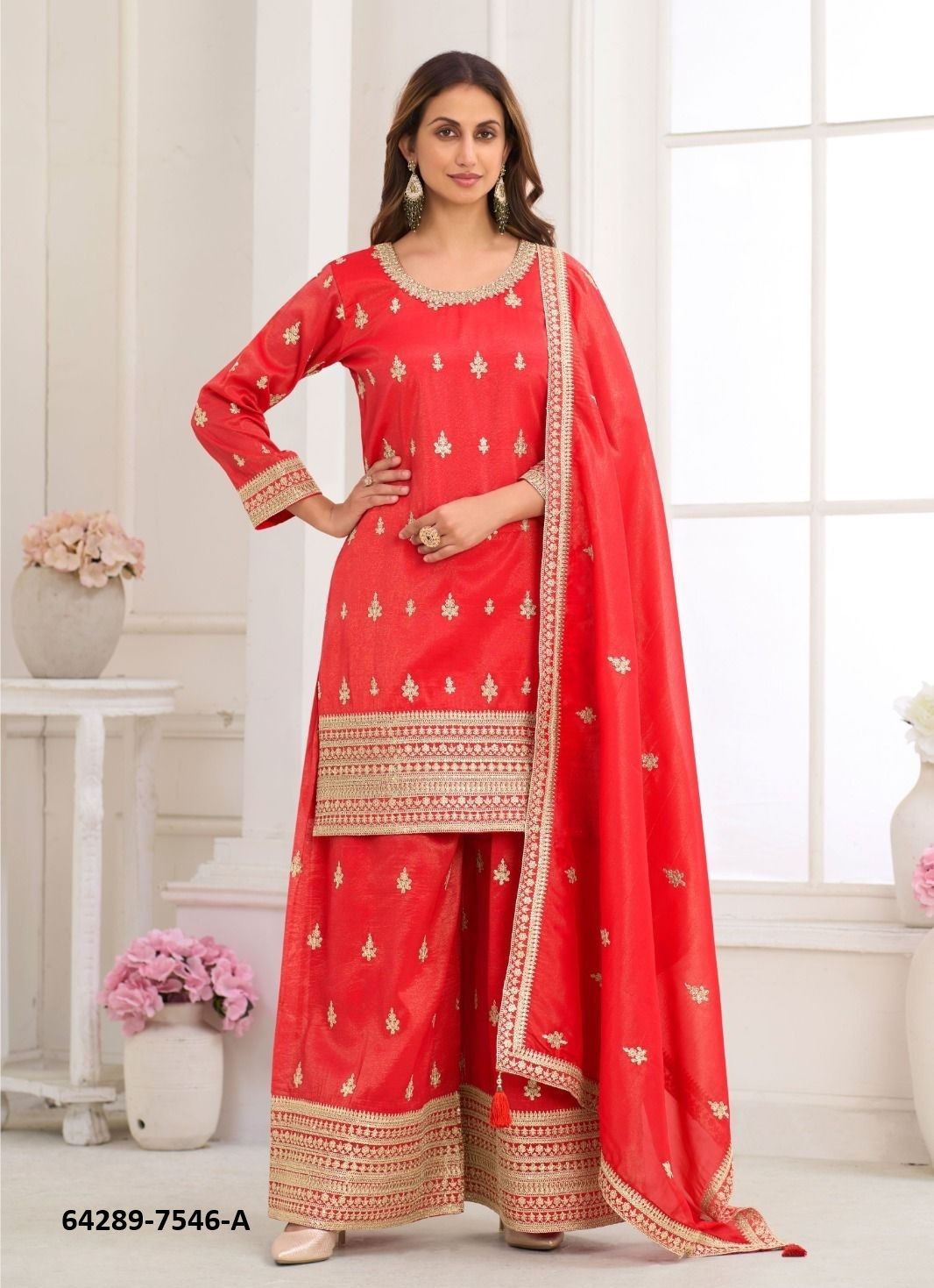 NIRU - Catalog # 64289 (Set of 5 Readymade Salwar Suits) NIRU - Catalog # 64289 (Set of 5 Readymade Salwar Suits)