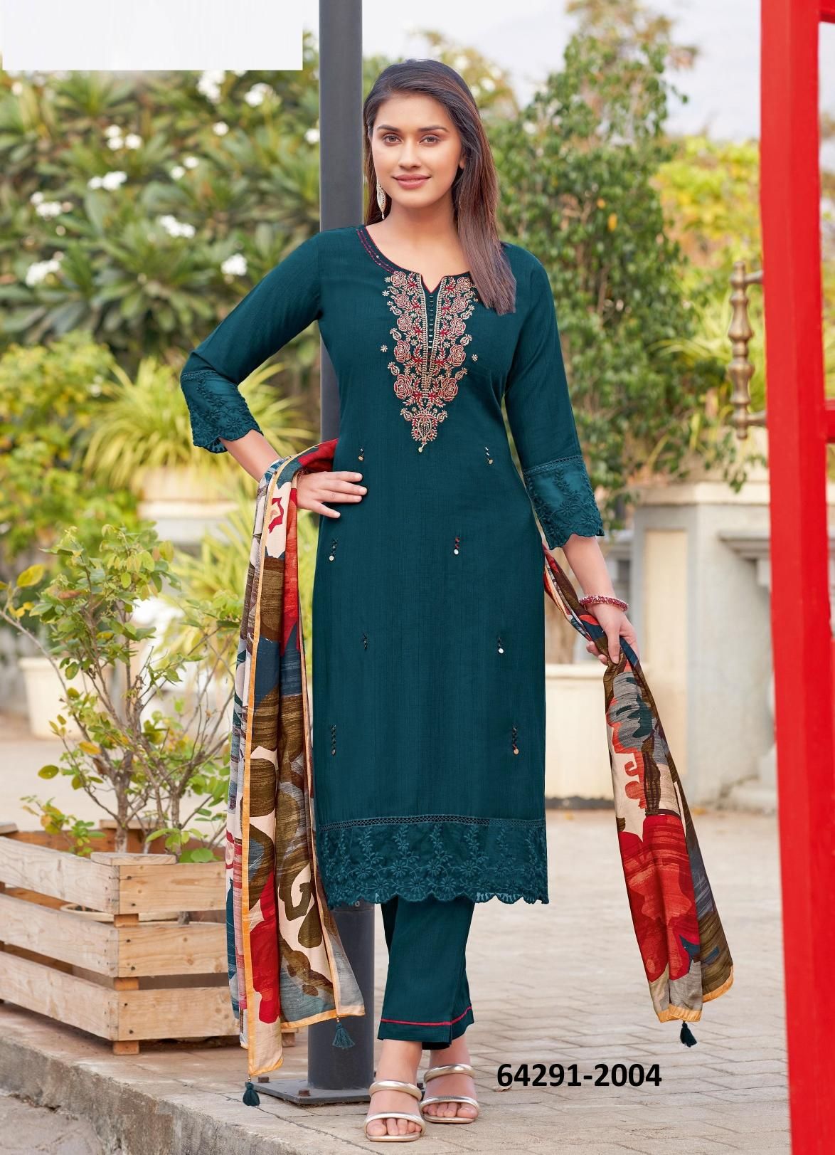 EHSAAS - Catalog # 64291 (Set of 6 Readymade Salwar Suits) EHSAAS - Catalog # 64291 (Set of 6 Readymade Salwar Suits)