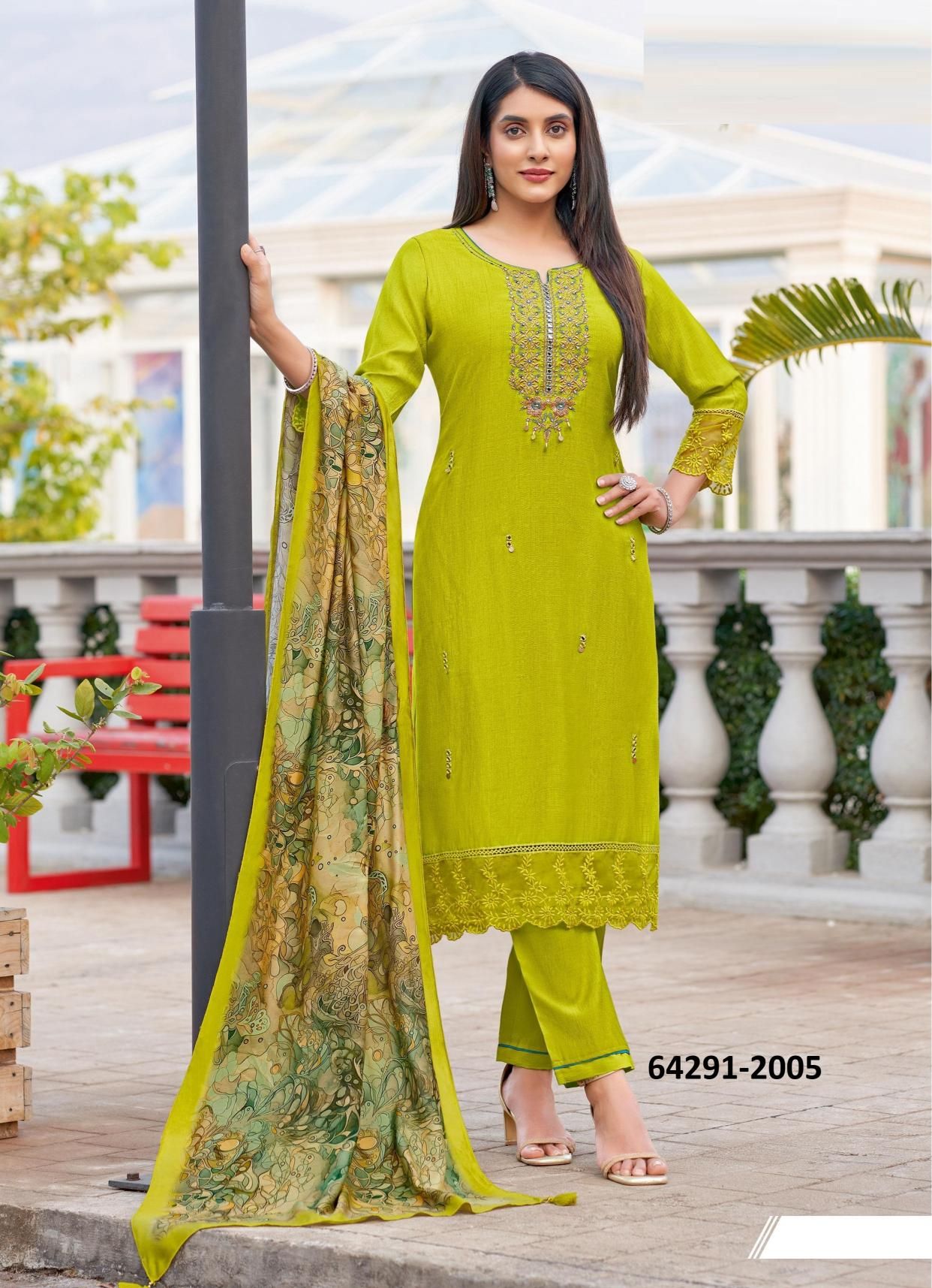 EHSAAS - Catalog # 64291 (Set of 6 Readymade Salwar Suits) EHSAAS - Catalog # 64291 (Set of 6 Readymade Salwar Suits)