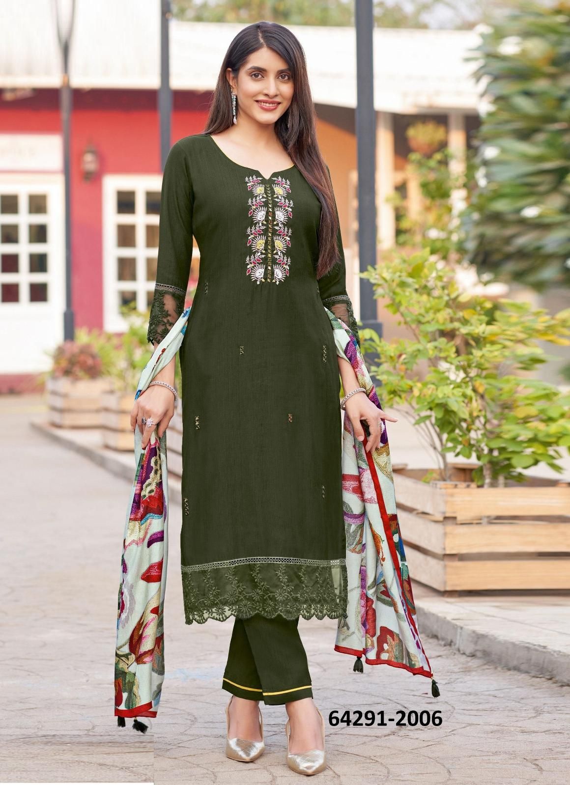 EHSAAS - Catalog # 64291 (Set of 6 Readymade Salwar Suits) EHSAAS - Catalog # 64291 (Set of 6 Readymade Salwar Suits)