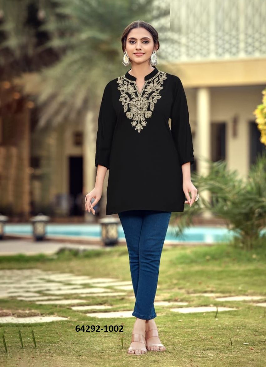 COTTON CANDY 8 - Catalog # 64292 (Set of 6 Readymade Women's Kurtis / Tops) COTTON CANDY 8 - Catalog # 64292 (Set of 6 Readymade Women's Kurtis / Tops)