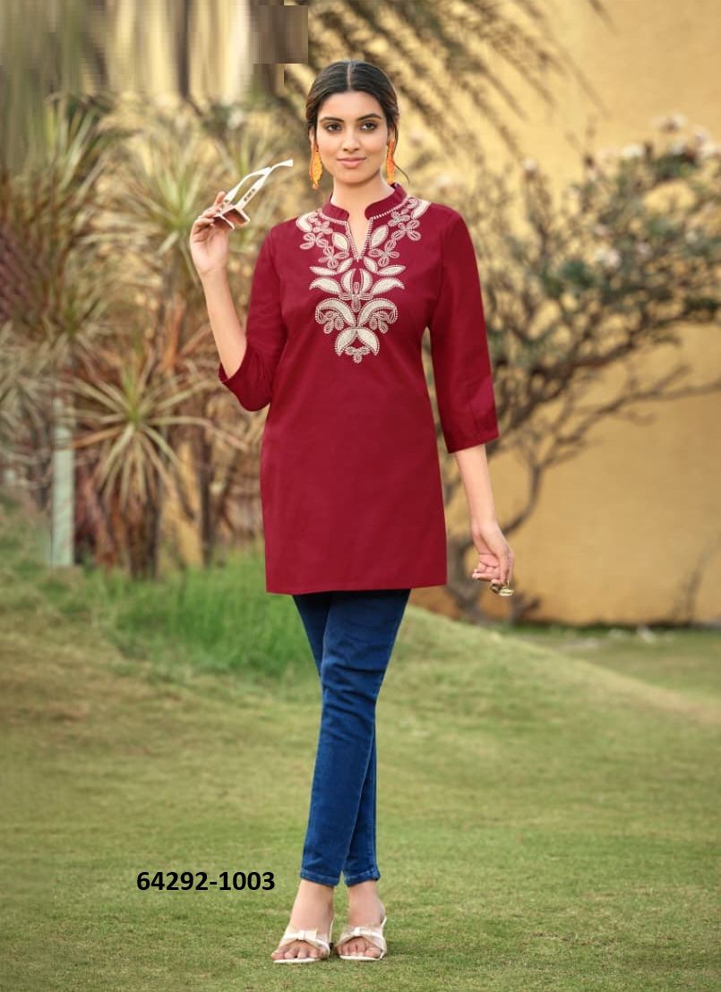 COTTON CANDY 8 - Catalog # 64292 (Set of 6 Readymade Women's Kurtis / Tops) COTTON CANDY 8 - Catalog # 64292 (Set of 6 Readymade Women's Kurtis / Tops)